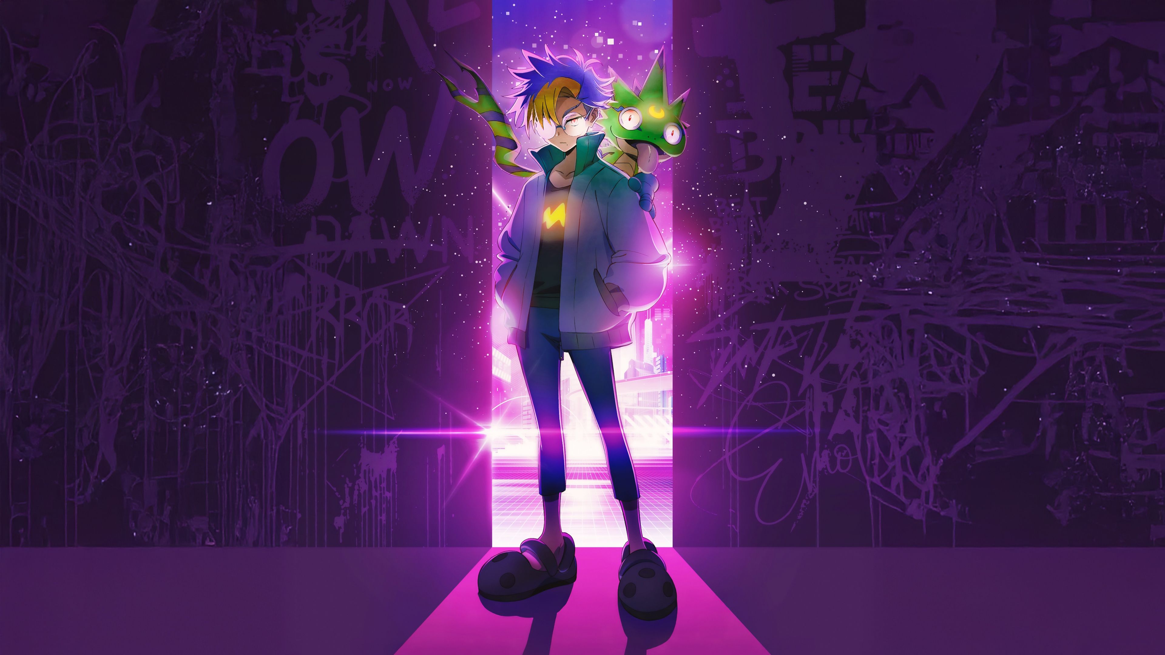 Digimon Beatbreak Tomoro Tenma ultra HD 4K wallpaper