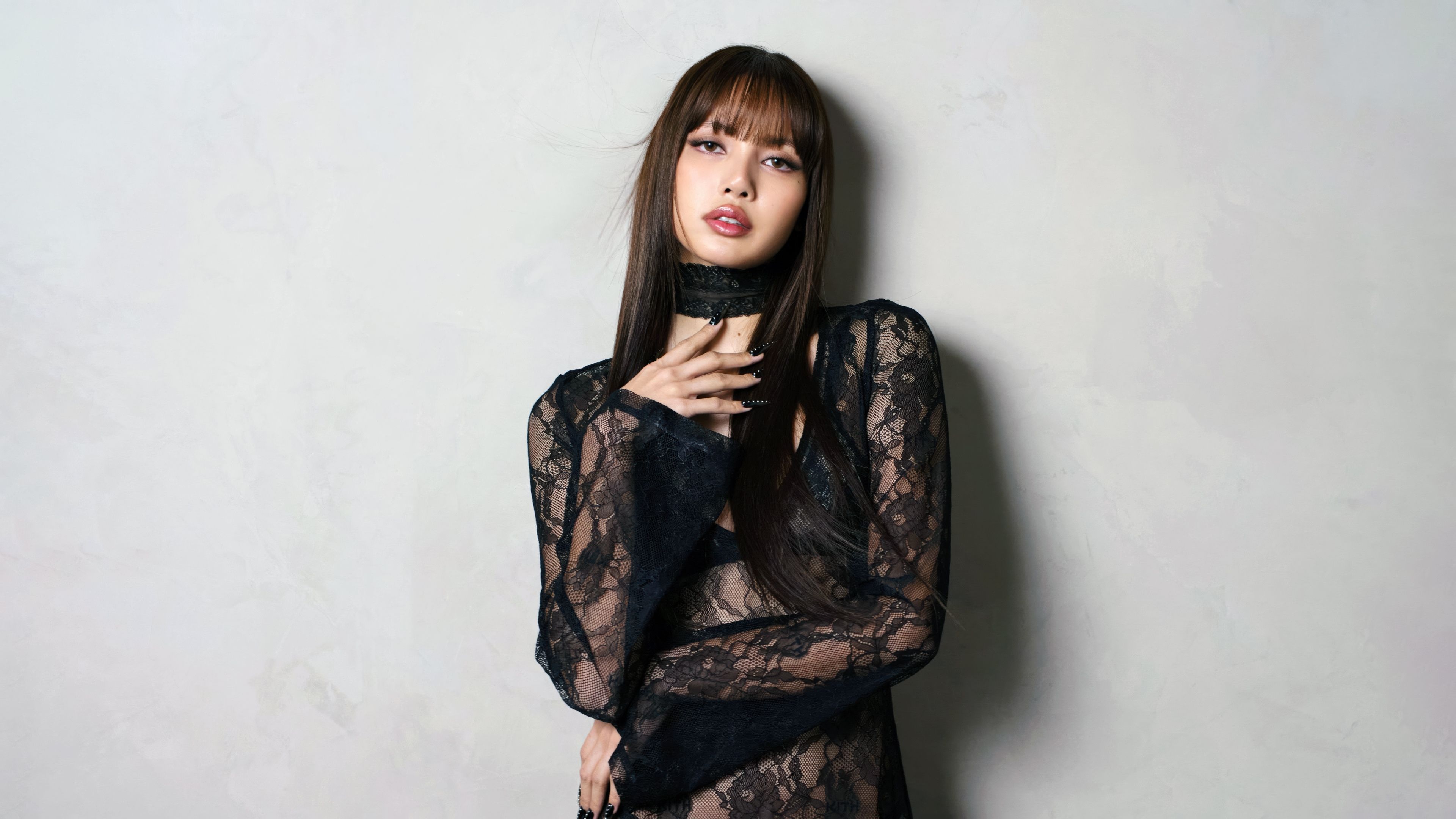 Lisa x Kith Black dress ultra HD 4K wallpaper