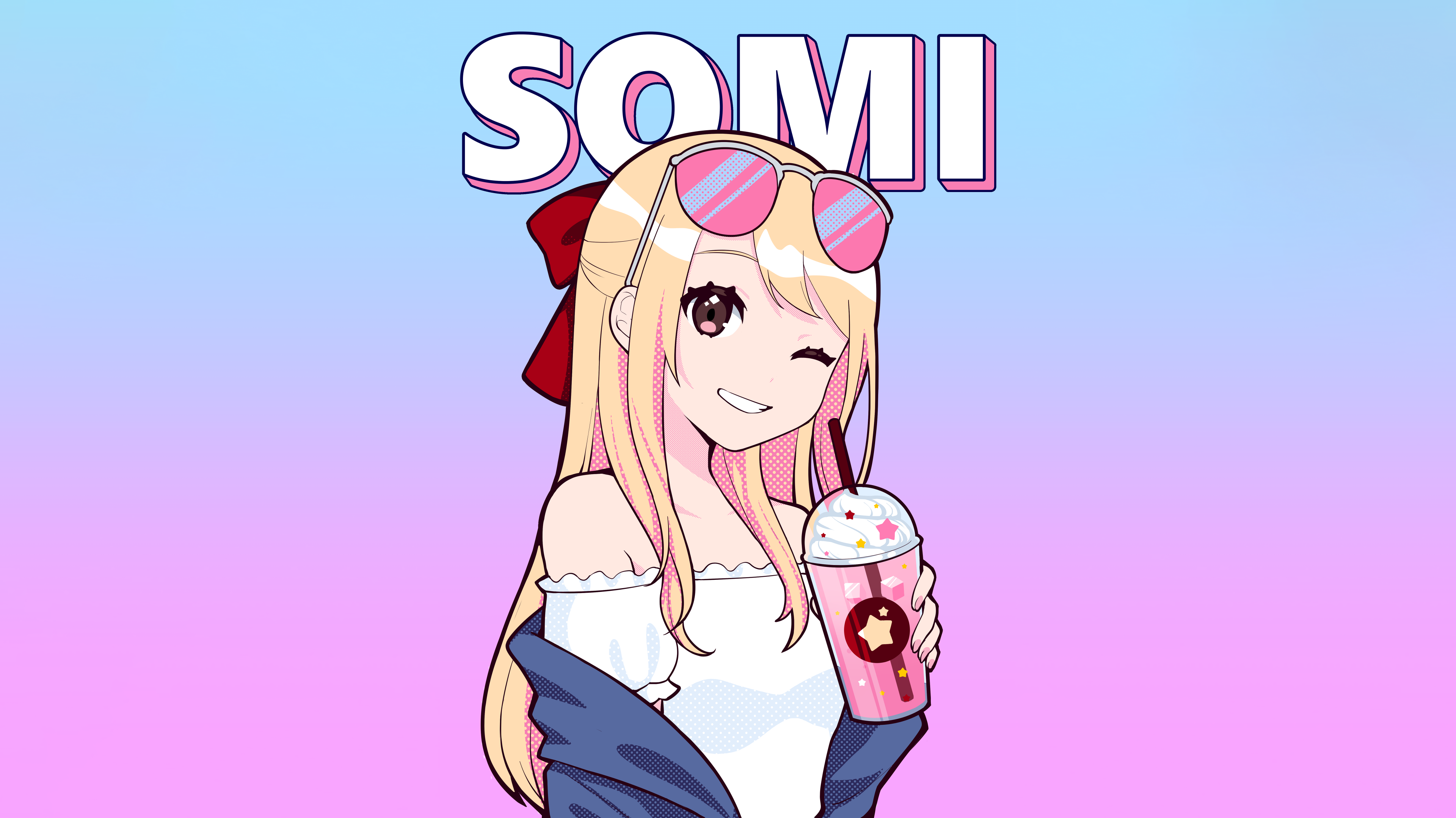 Jeon Somi Anime girl ultra HD 4K wallpaper