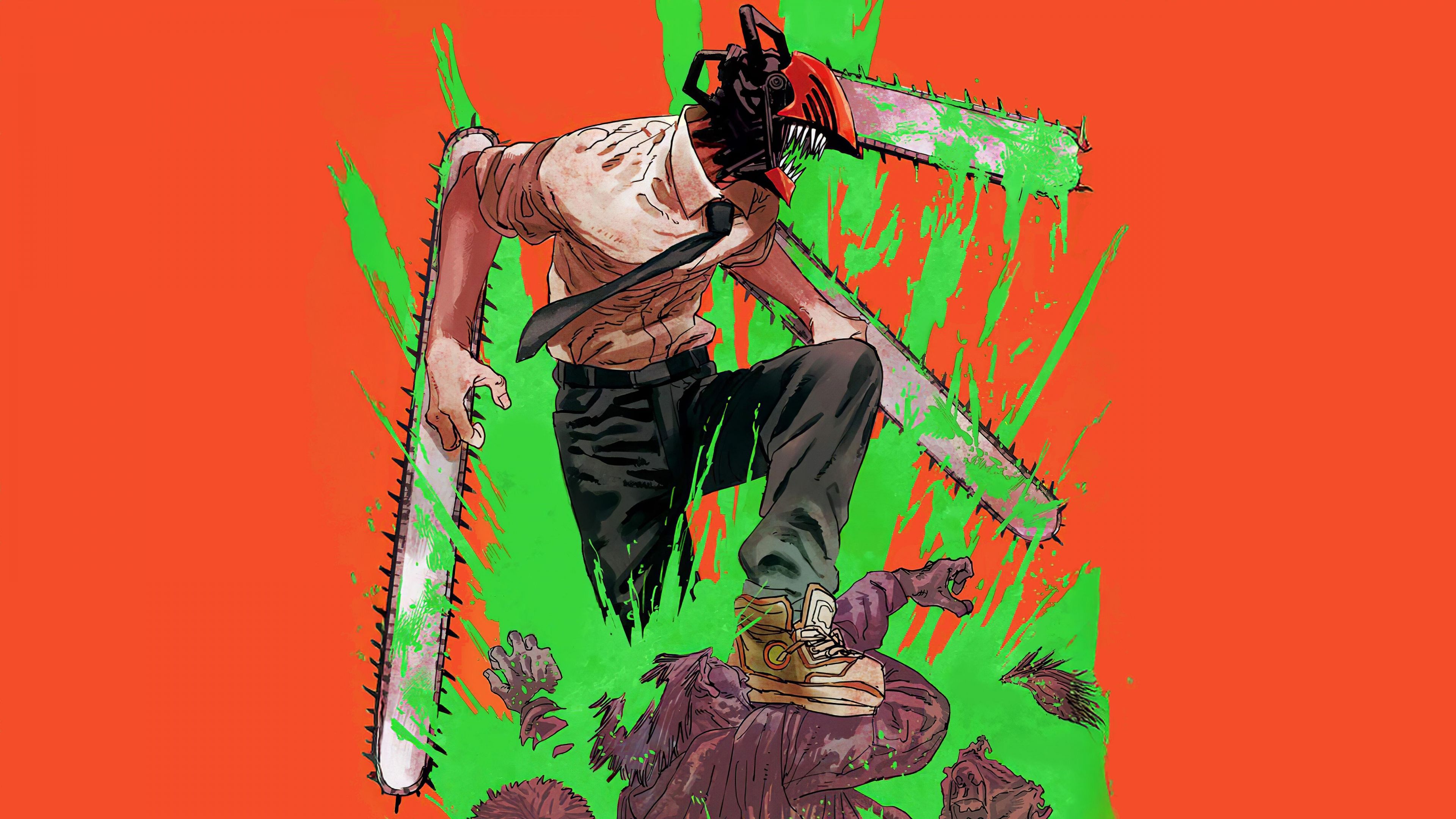 Denji Badass ultra HD 4K wallpaper