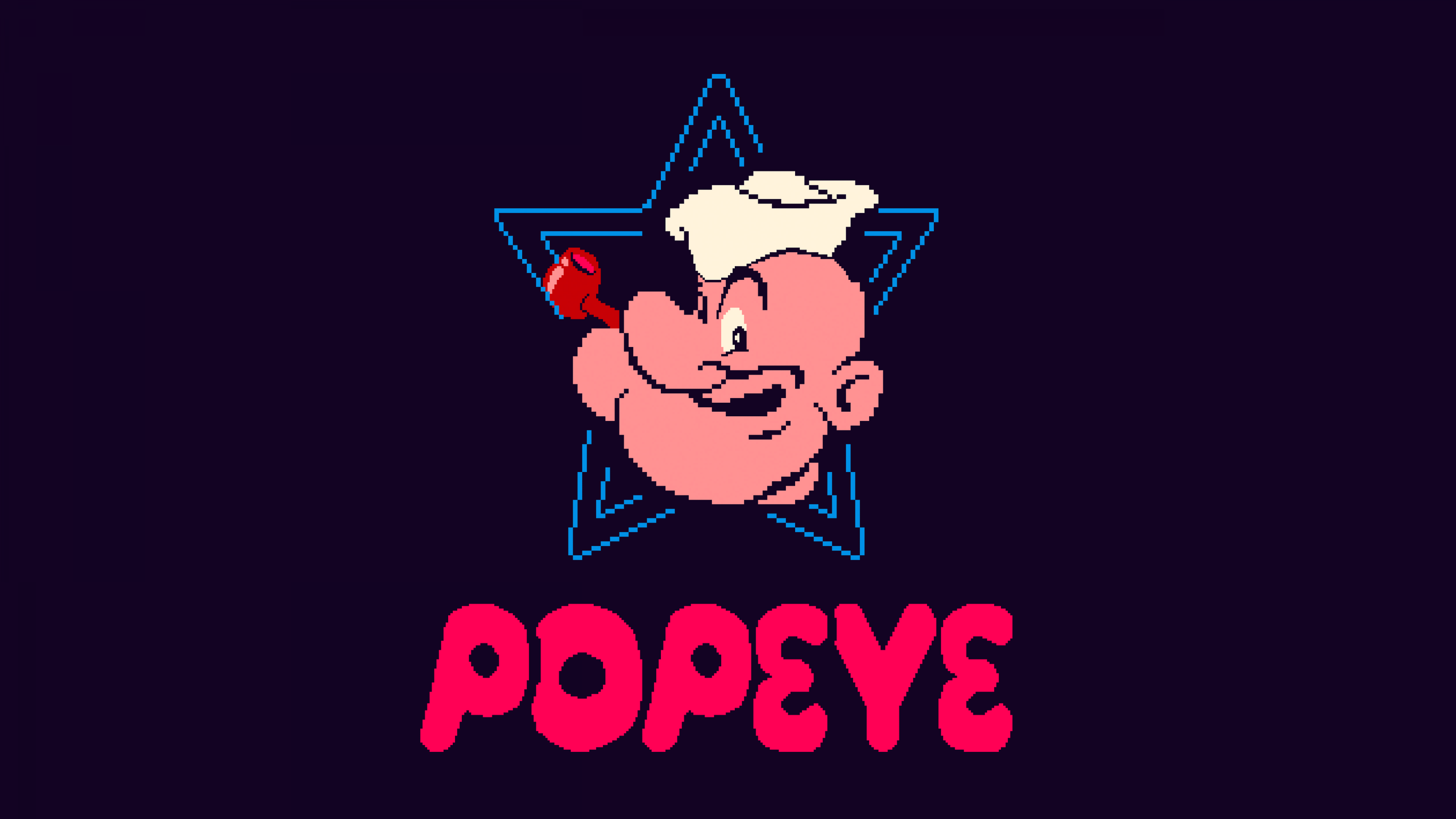 Popeye Pixel art ultra HD 4K wallpaper