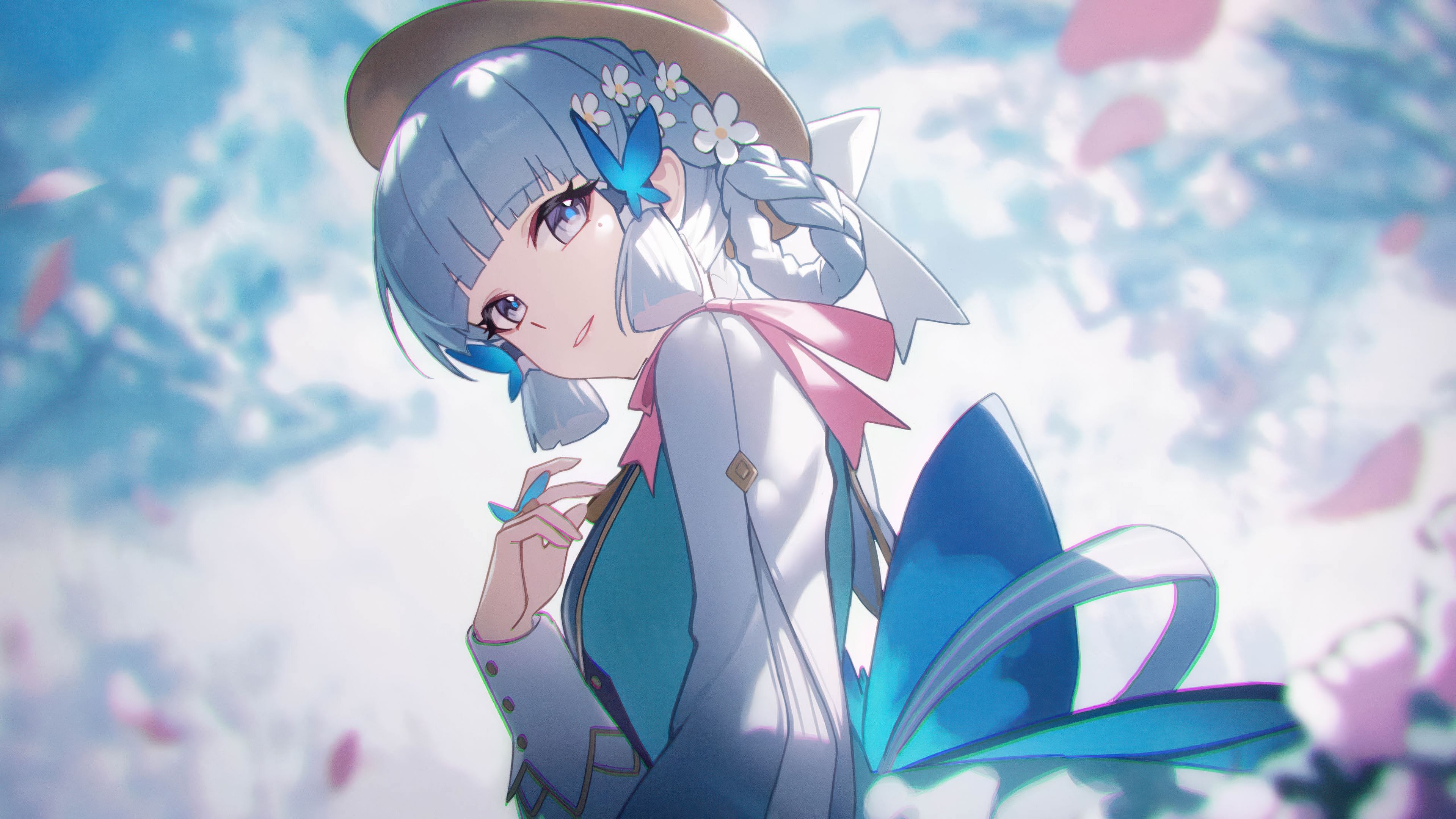 Kamisato Ayaka ultra HD 4K wallpaper