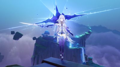 Skirk Blue aesthetic ultra HD 4K wallpaper
