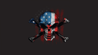 Skull American flag ultra HD 4K wallpaper