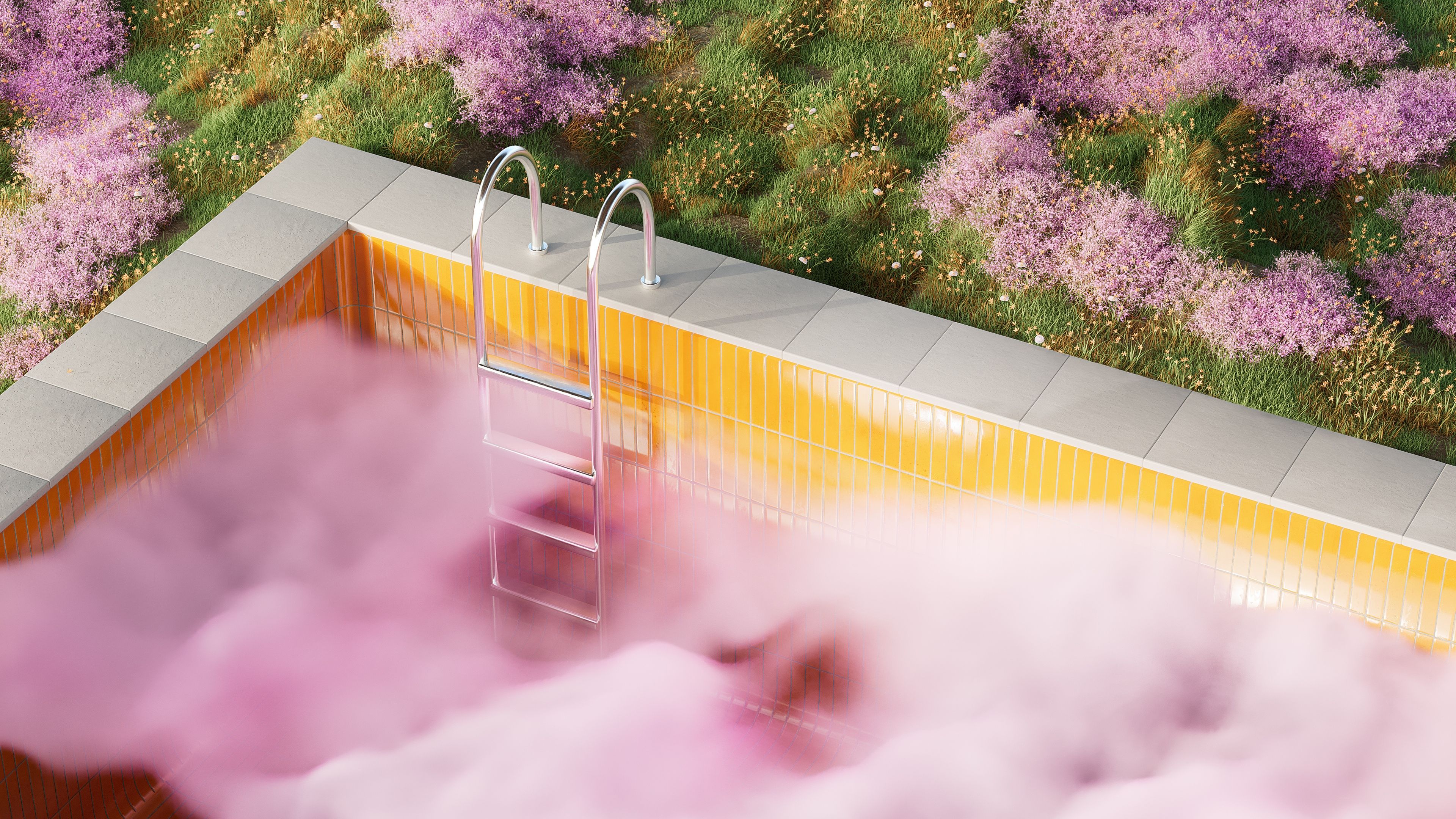 Surreal Aesthetic pool ultra HD 4K wallpaper