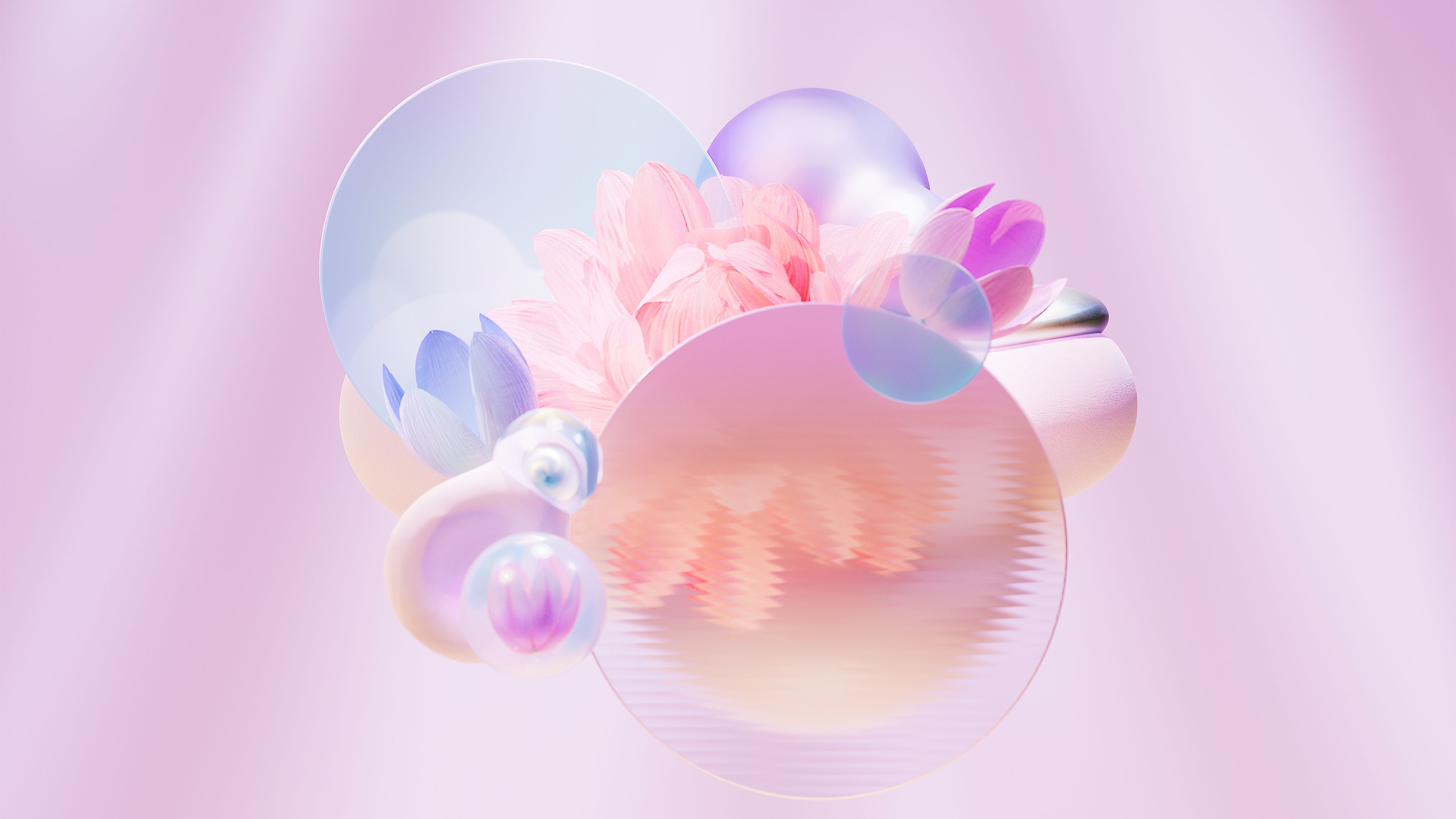 Pastel colors Floral designs ultra HD 4K wallpaper