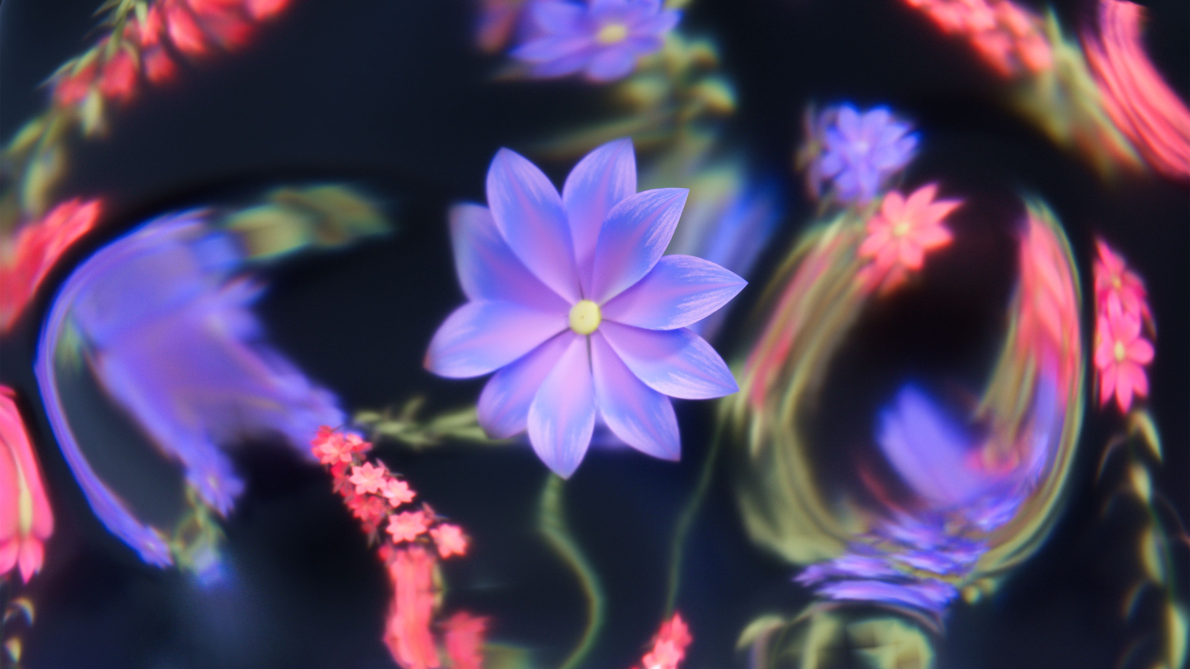 Luminous Floral Background ultra HD 4K wallpaper