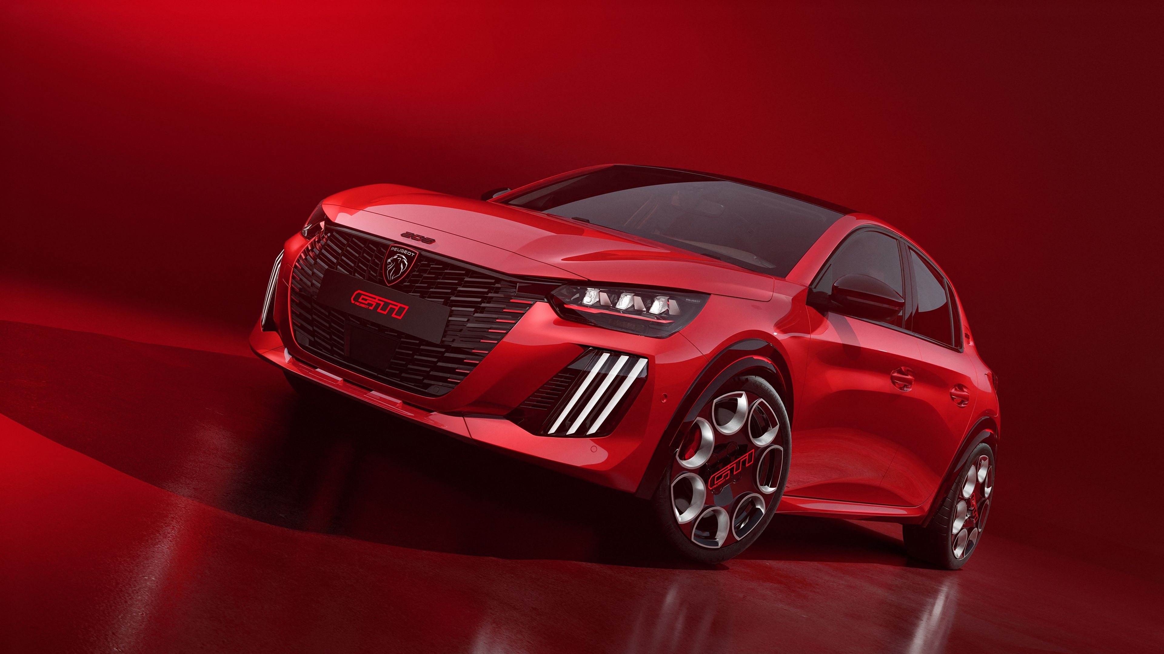 Peugeot E-208 GTi 2025 ultra HD 4K wallpaper