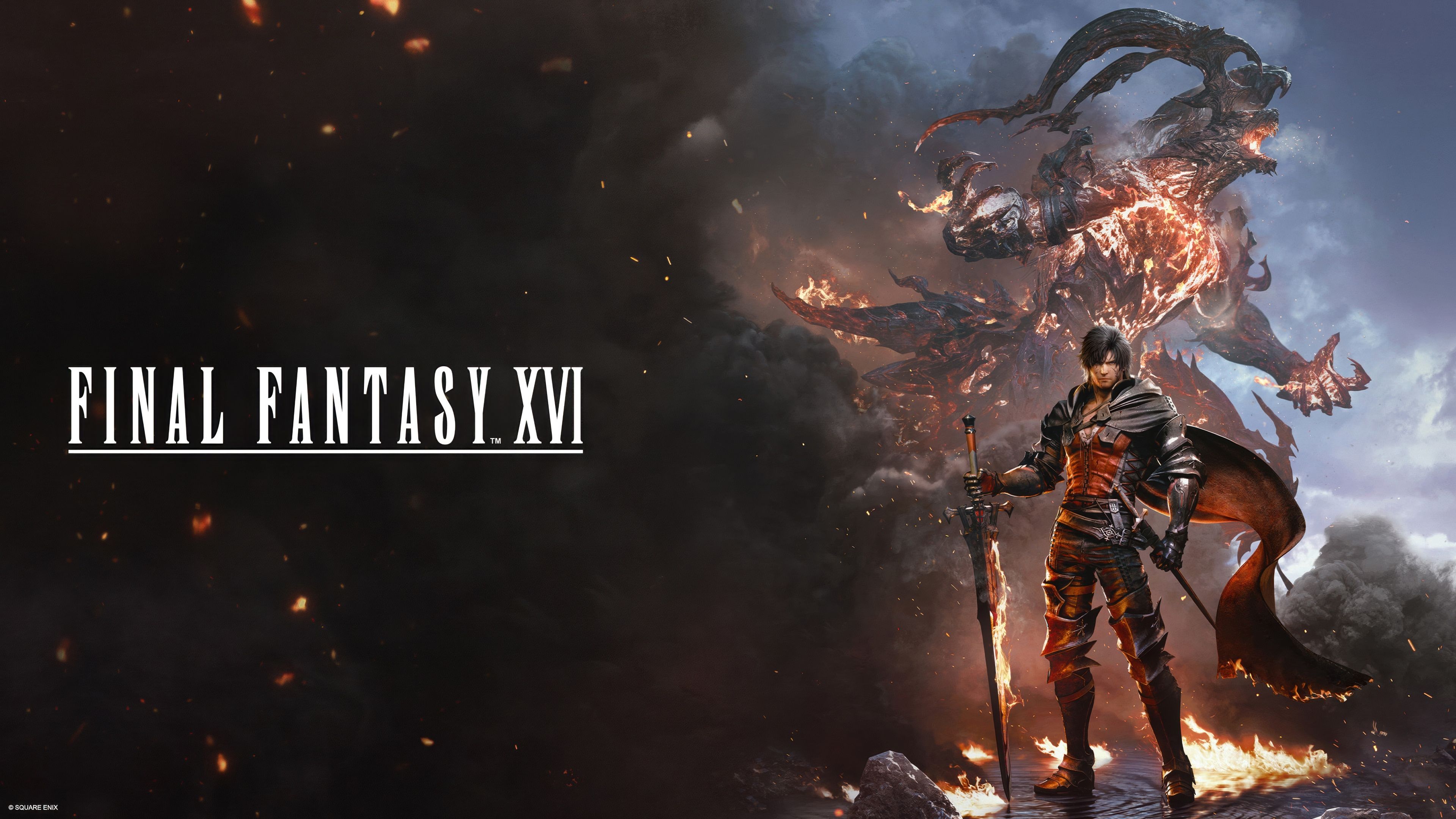 Final Fantasy XVI Cover Art ultra HD 4K wallpaper