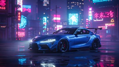 Toyota GR Supra City street ultra HD 4K wallpaper
