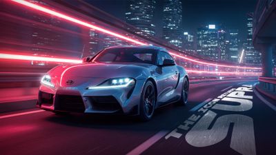 Toyota Supra GT Neon ultra HD 4K wallpaper