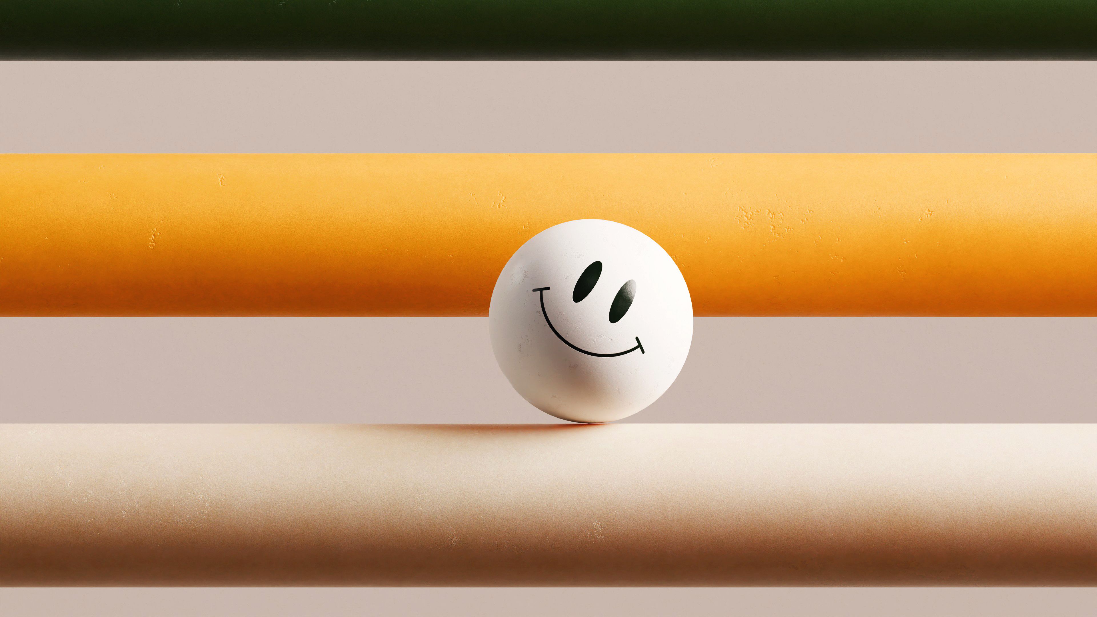 Smiley face Sphere ultra HD 4K wallpaper