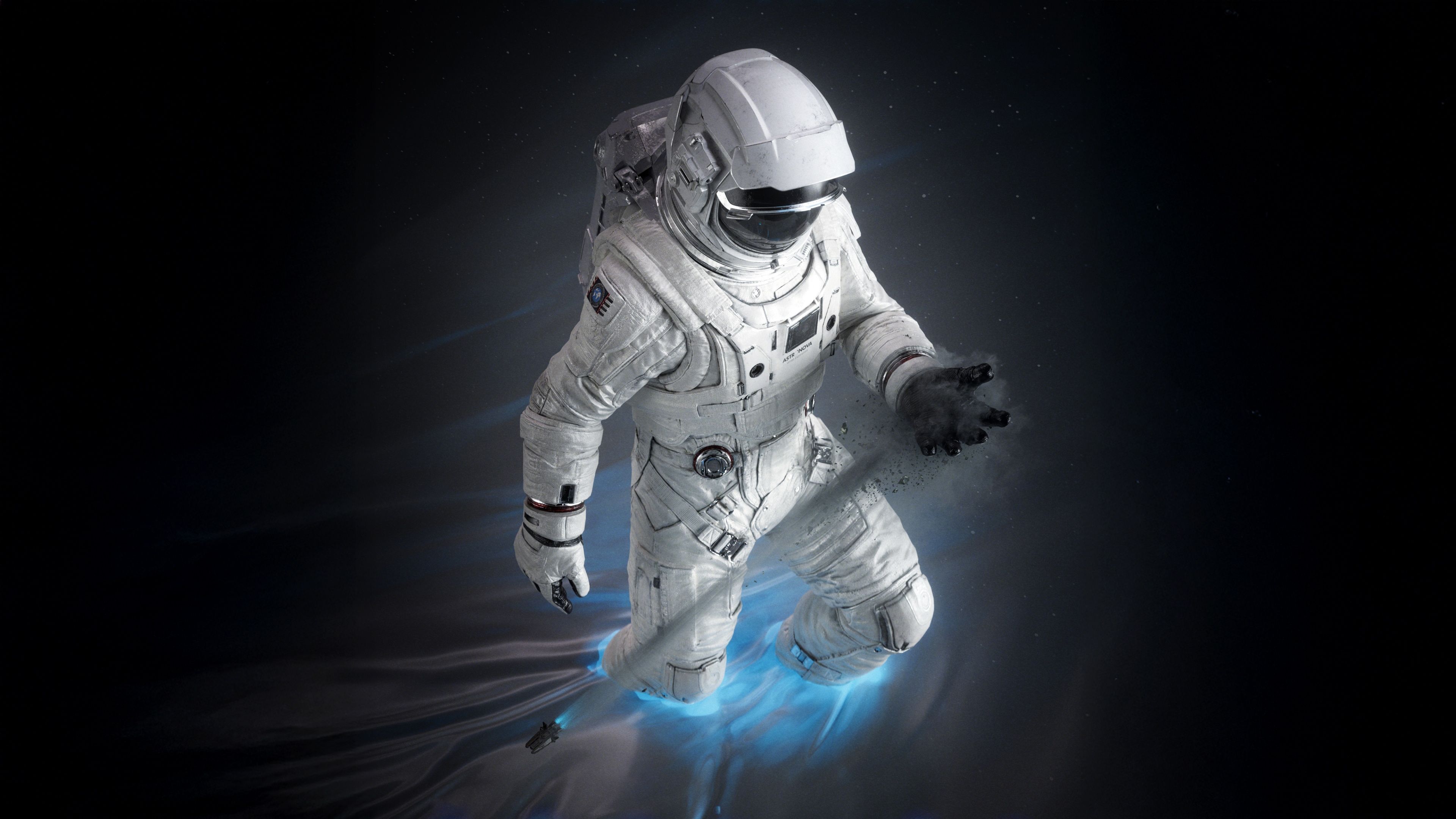 Astronaut Dark aesthetic ultra HD 4K wallpaper