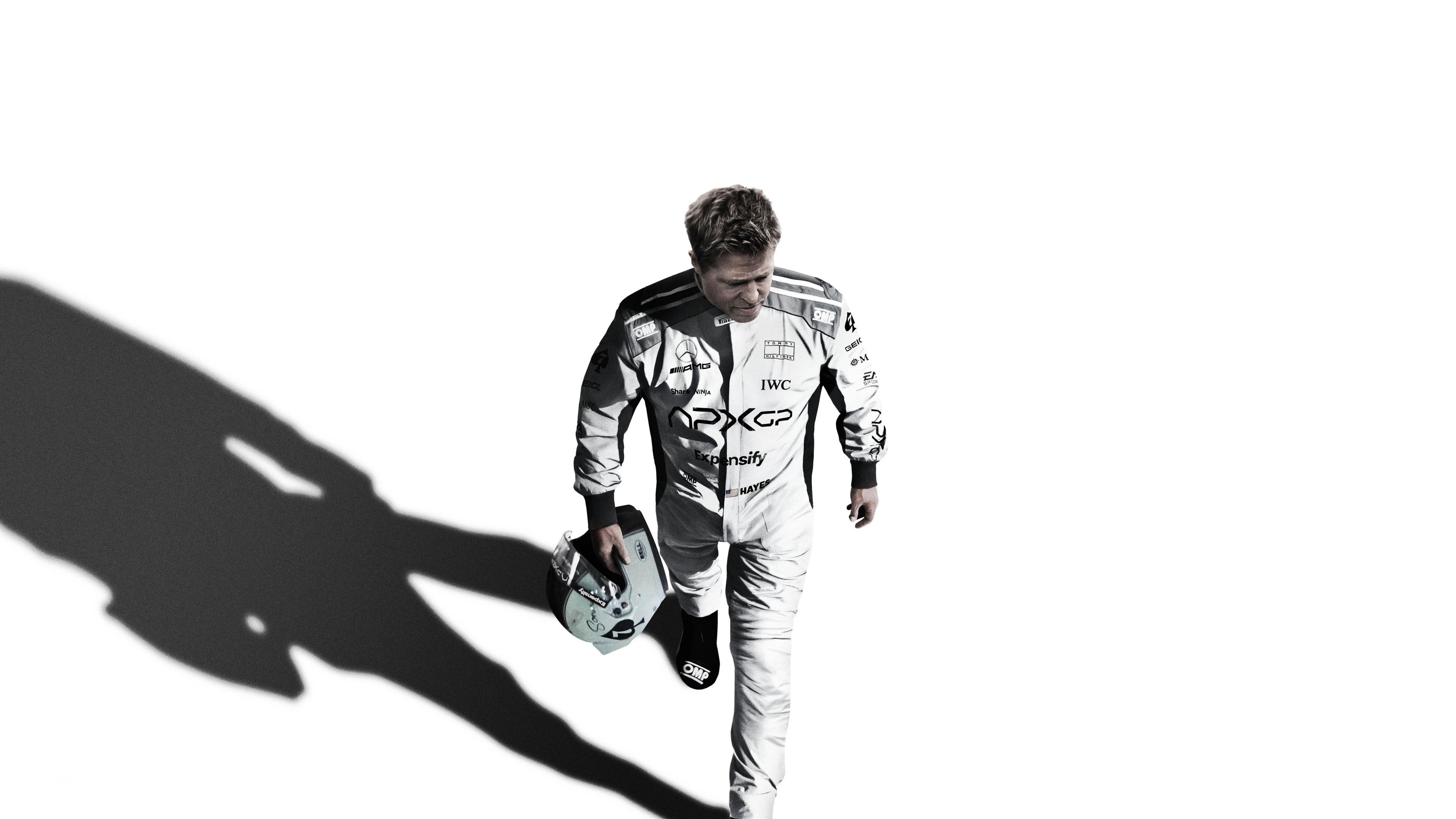 Brad Pitt Mercedes AMG Petronas ultra HD 4K wallpaper