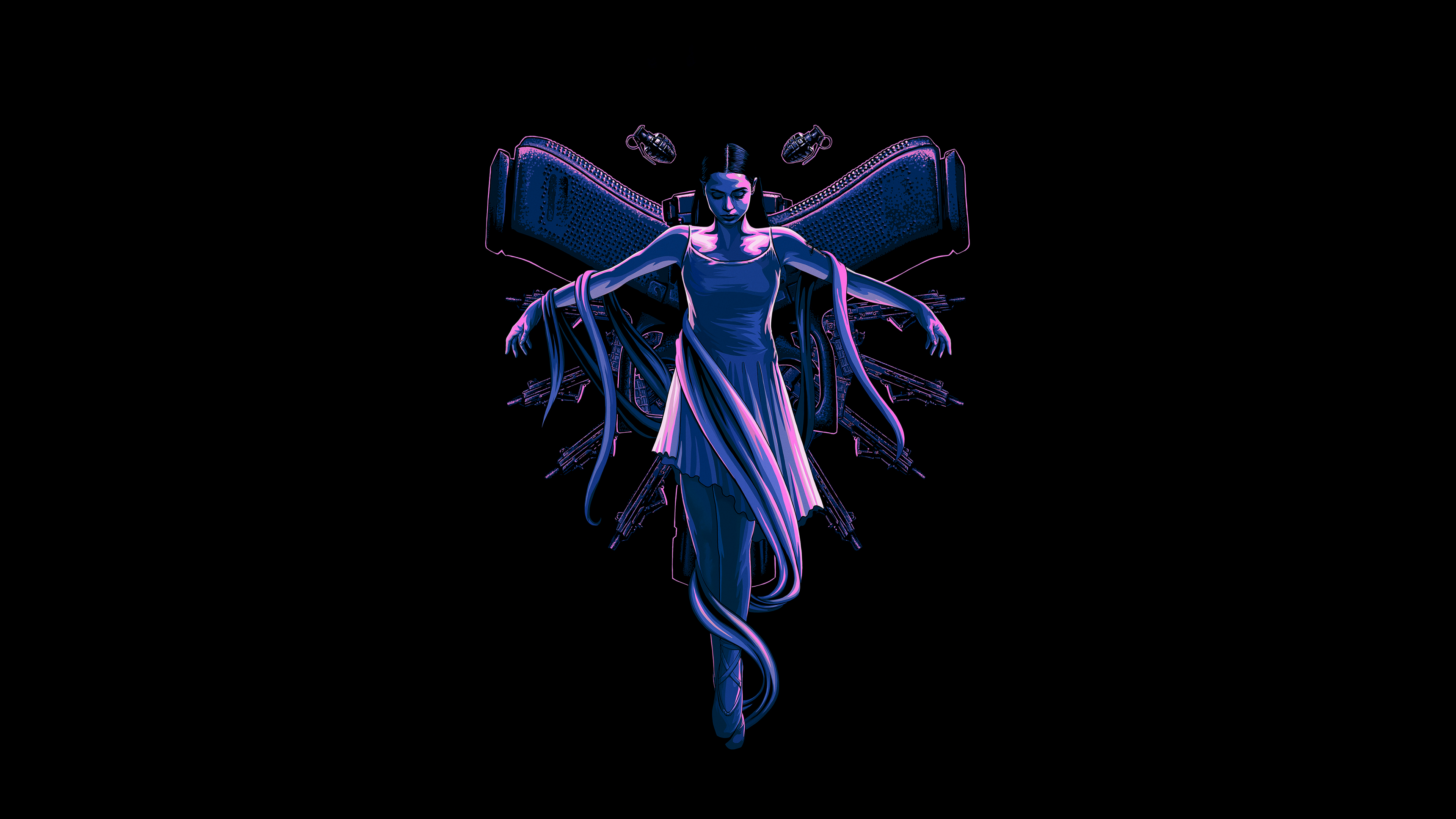 Ballerina AMOLED ultra HD 4K wallpaper