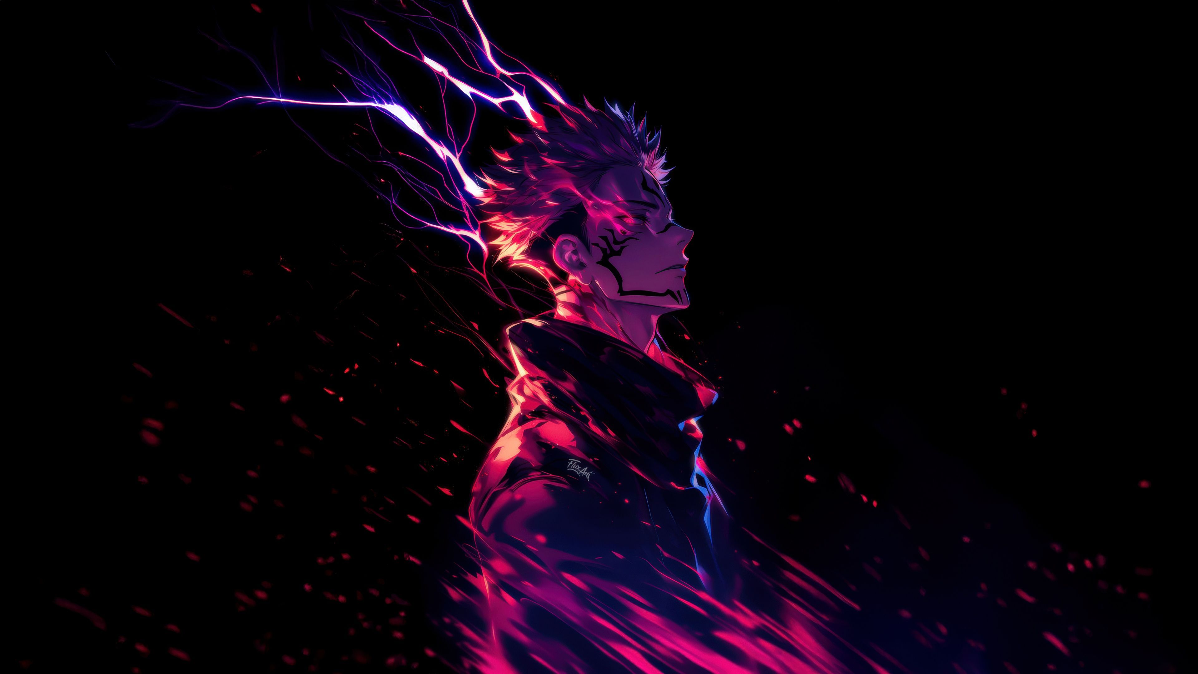 Sukuna Electric ultra HD 4K wallpaper