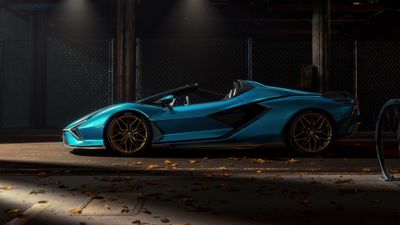 Lamborghini Sián Roadster Hanger ultra HD 4K wallpaper