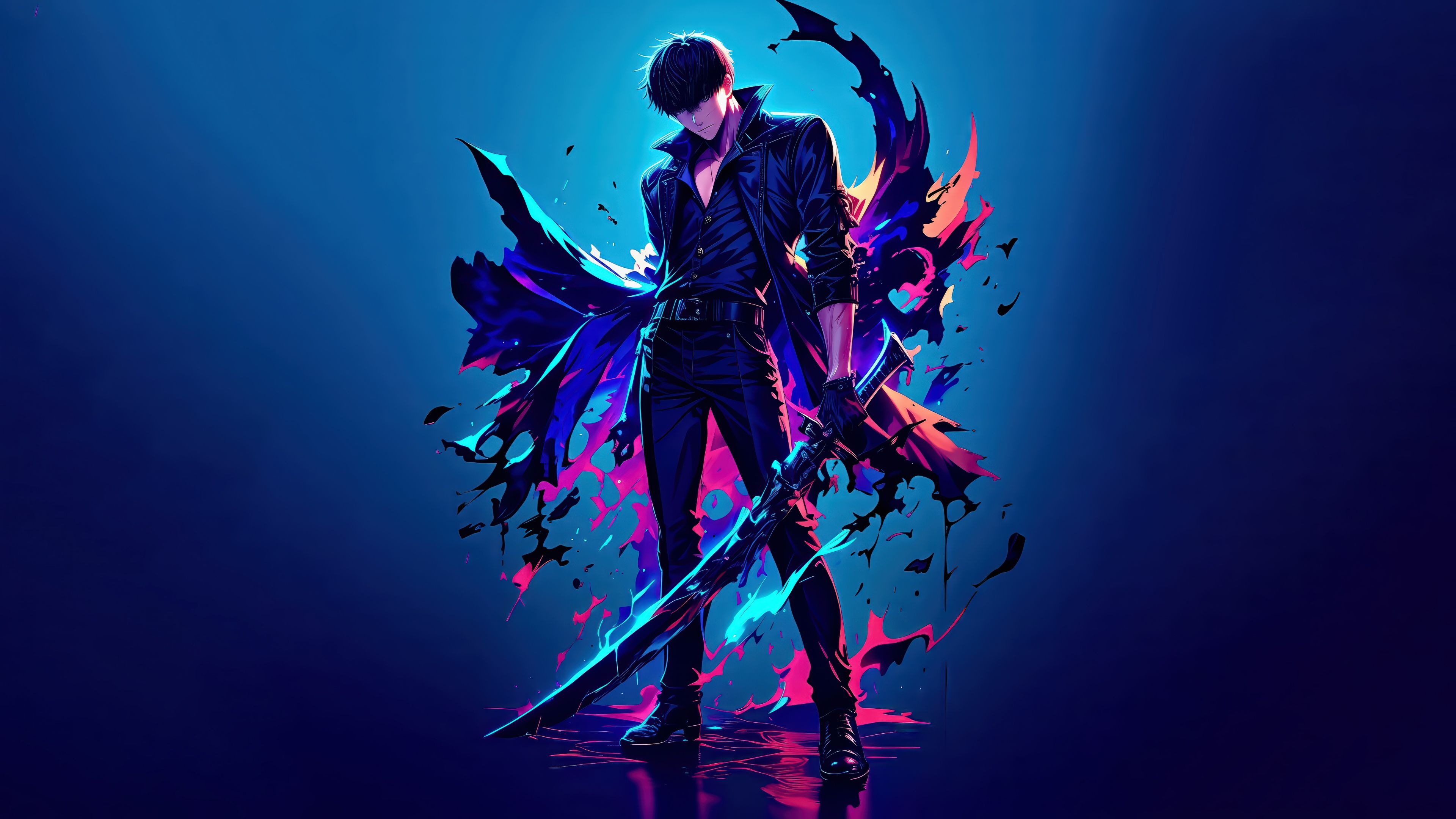 Sung Jinwoo Anime poster ultra HD 4K wallpaper