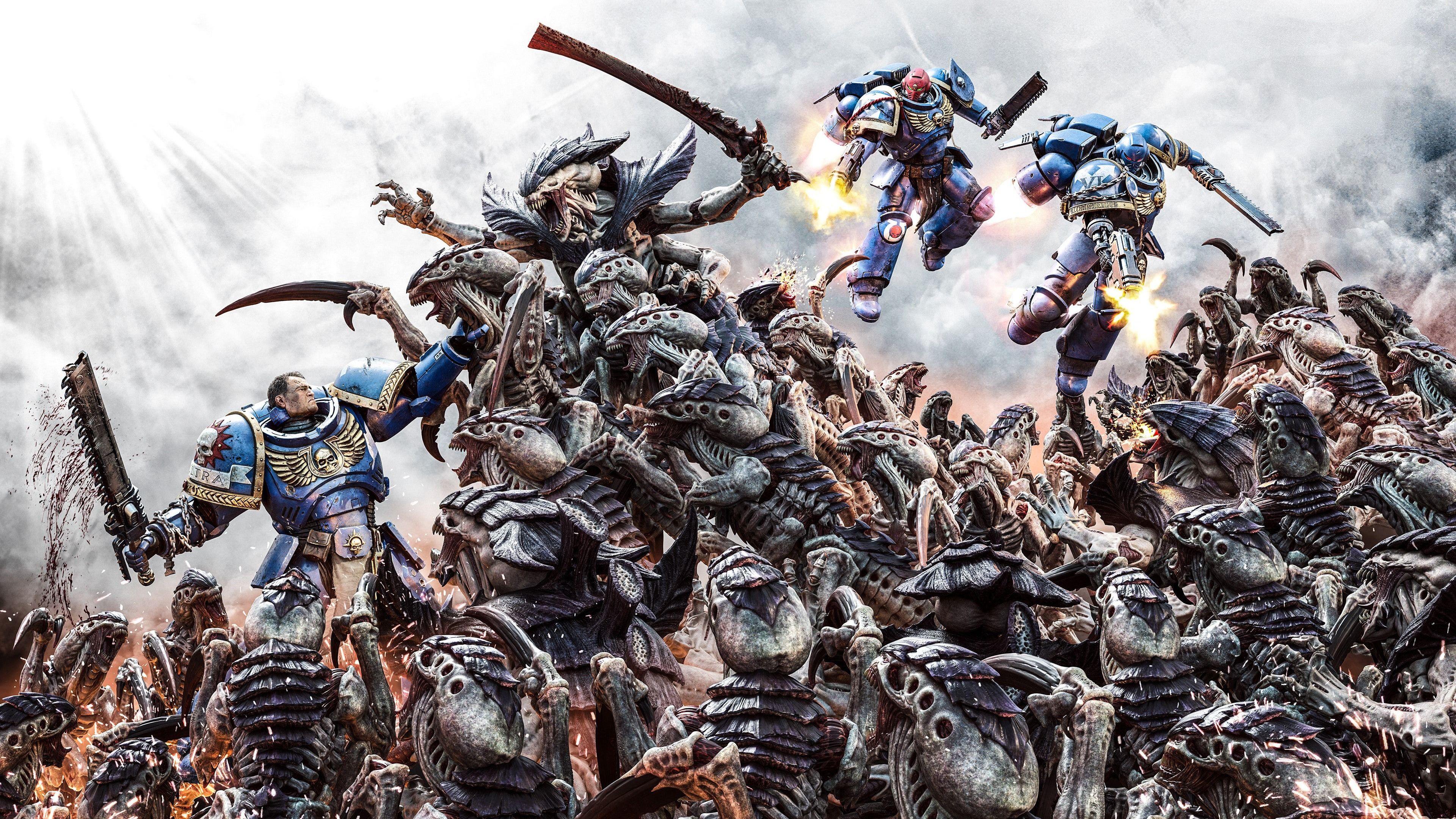 Warhammer 40K Space Marine 2 Tyranid Horde ultra HD 4K wallpaper