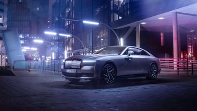 Rolls-Royce Black Badge Spectre Jubilee Silver ultra HD 4K wallpaper
