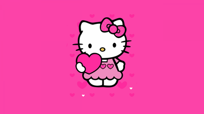 Hello Kitty Pink aesthetic ultra HD 4K wallpaper