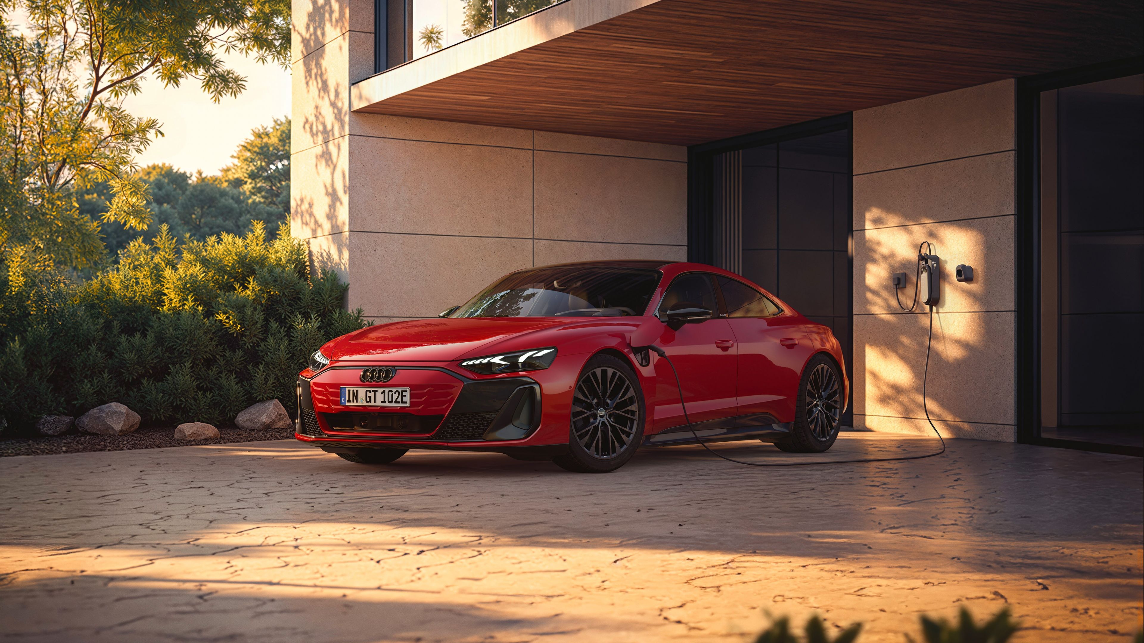 Audi e-tron GT quattro 2025 ultra HD 4K wallpaper