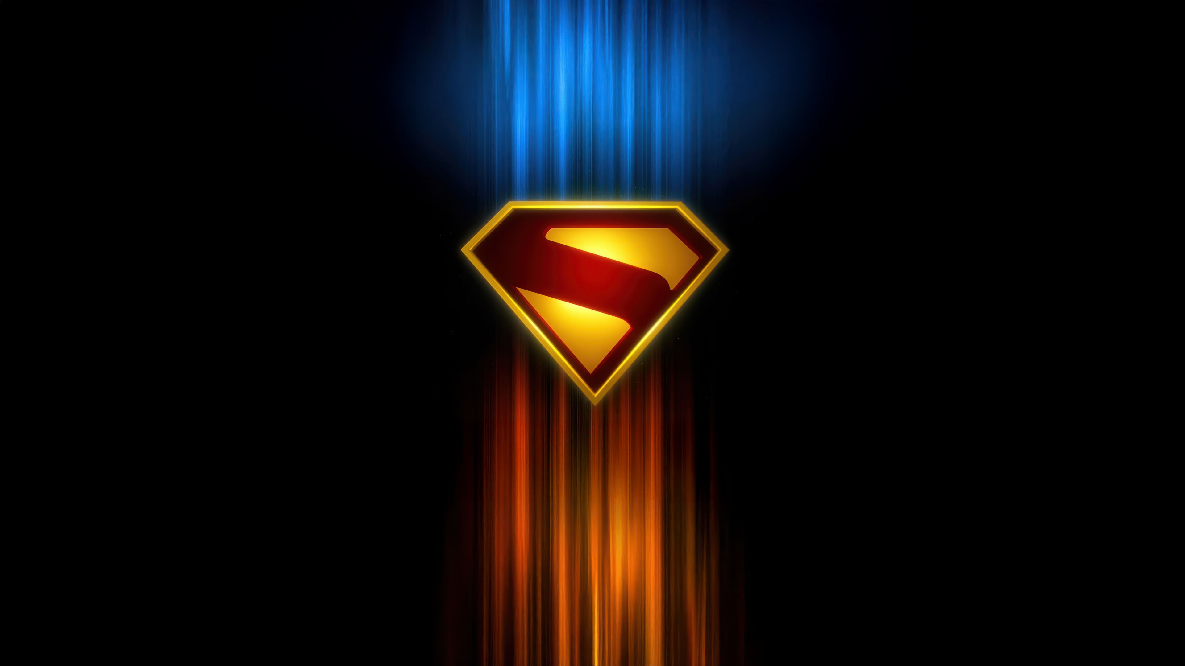 Superman New logo ultra HD 4K wallpaper