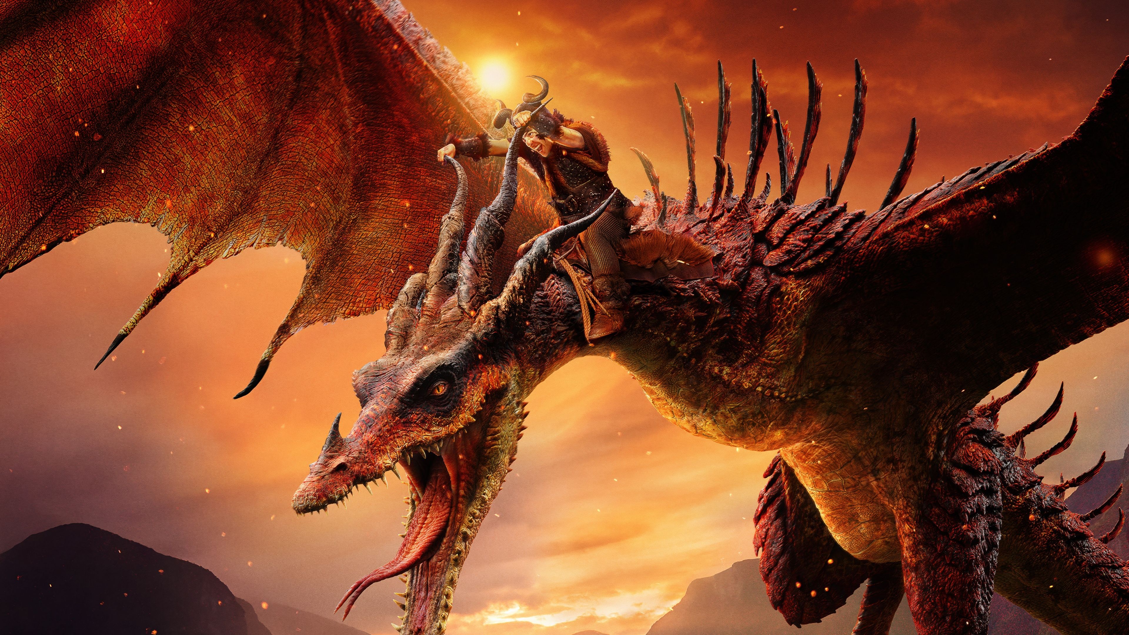 Hookfang How to Train Your Dragon ultra HD 4K wallpaper