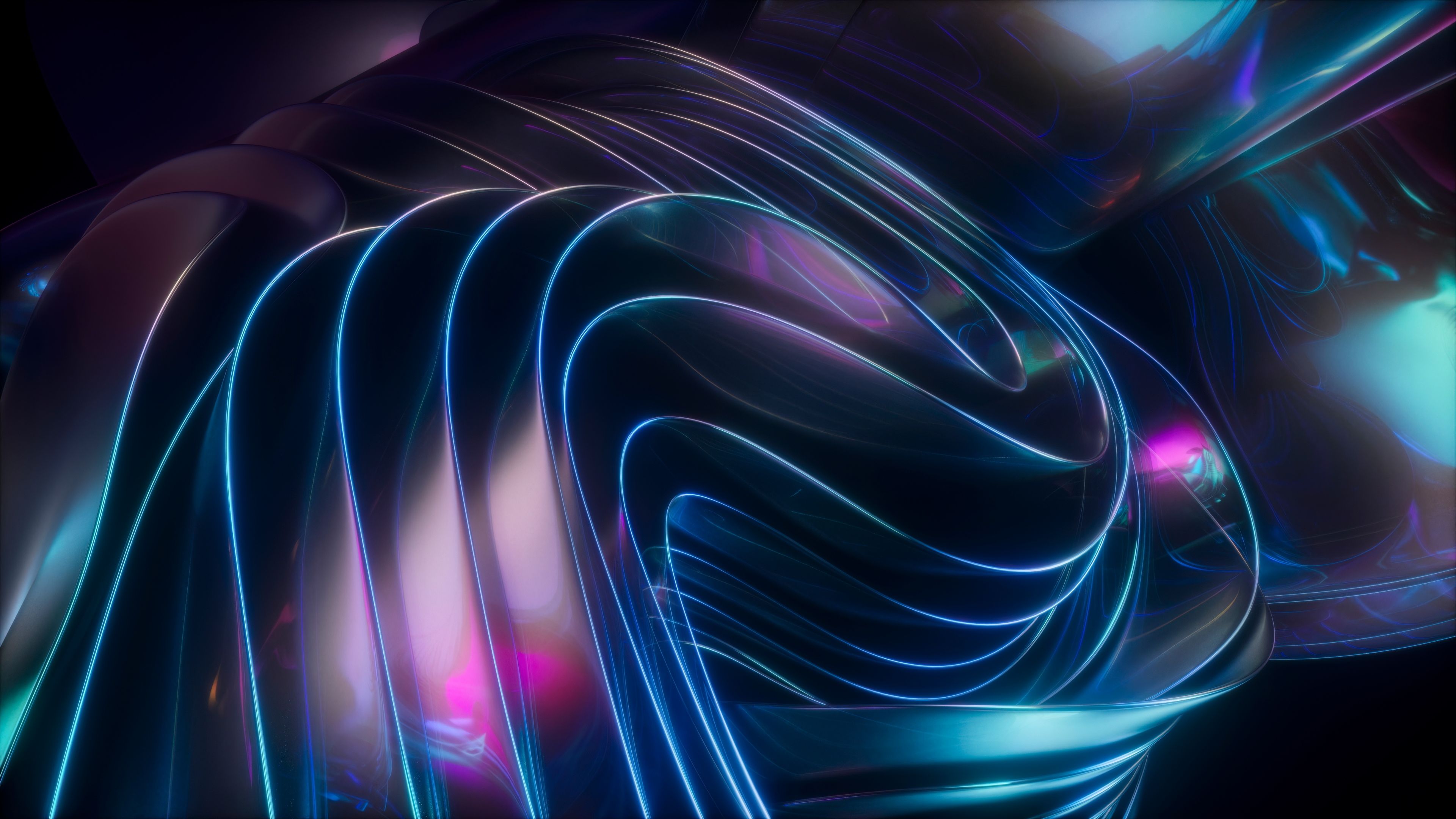 Metallic Blue abstract ultra HD 4K wallpaper