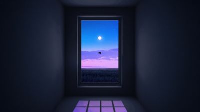 Solitude Moon ultra HD 4K wallpaper