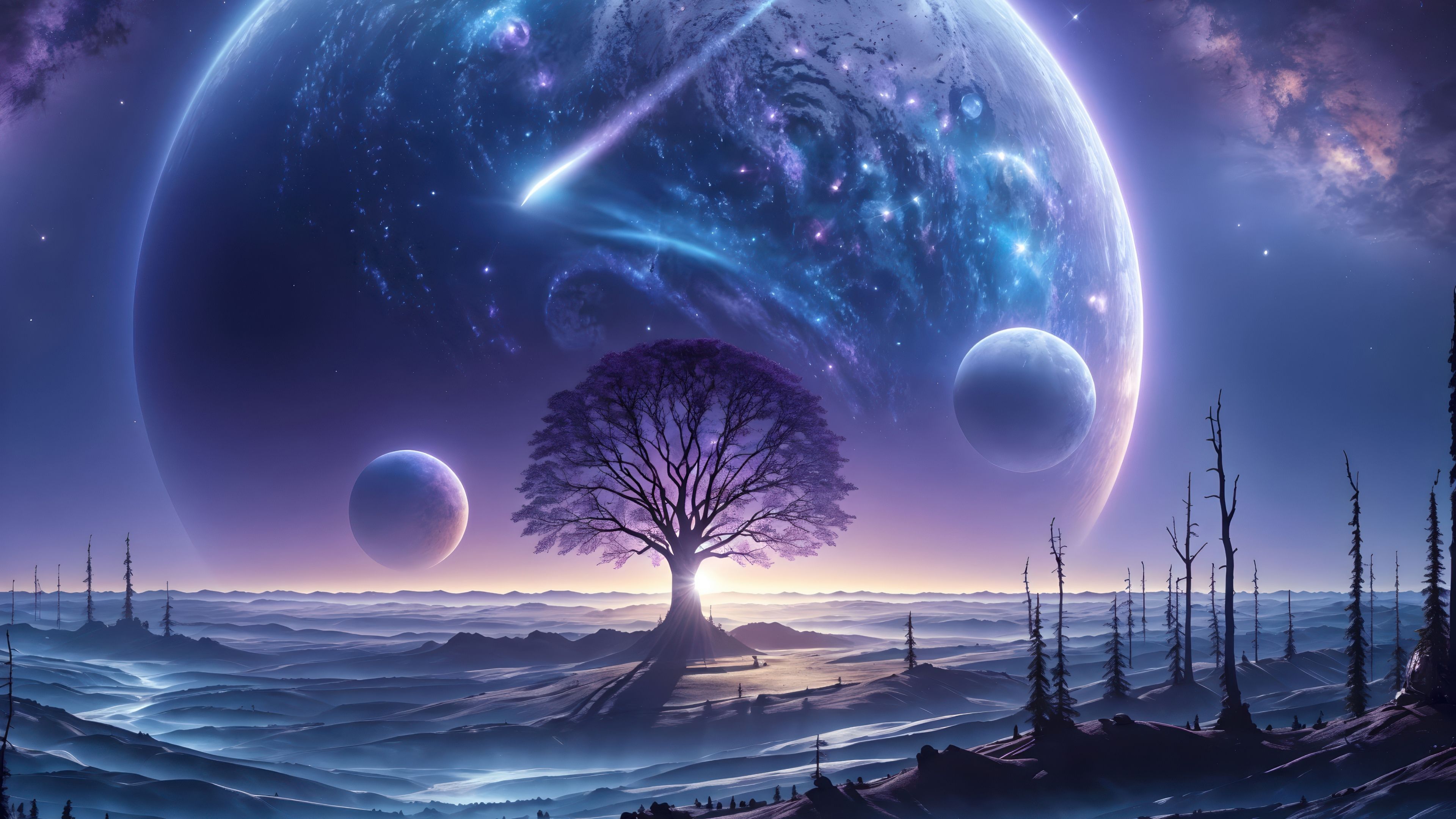 Alien planet Scenery ultra HD 4K wallpaper
