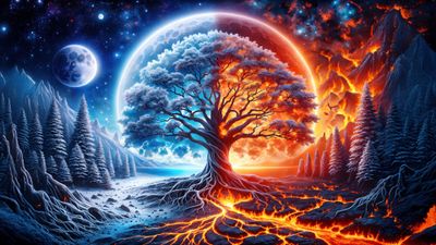 Surreal Duality ultra HD 4K wallpaper