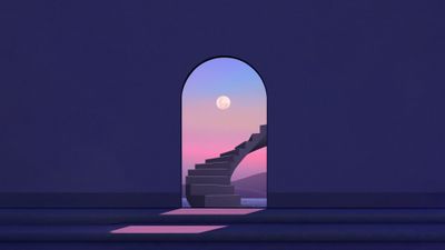Moon Staircase ultra HD 4K wallpaper