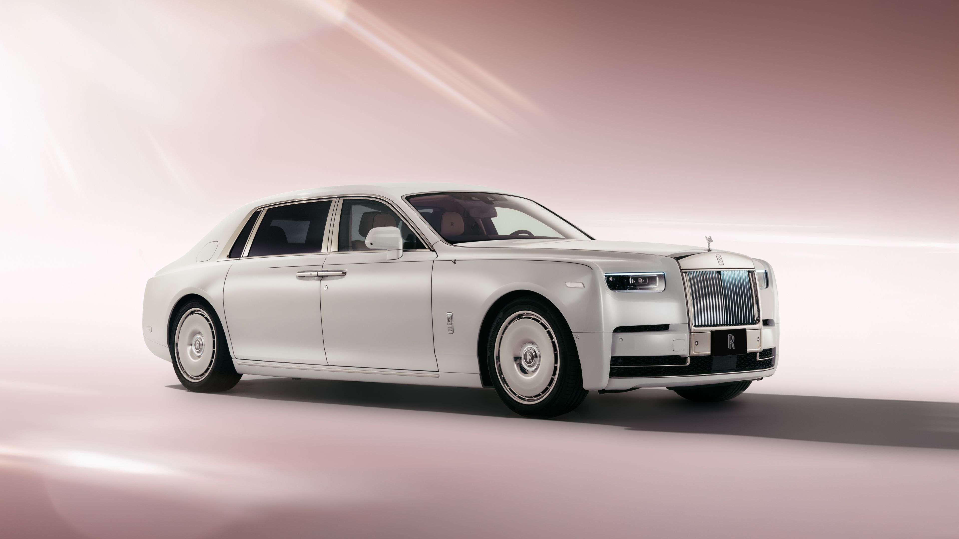 Rolls-Royce Phantom EWB Cherry Blossom 2025 ultra HD 4K wallpaper