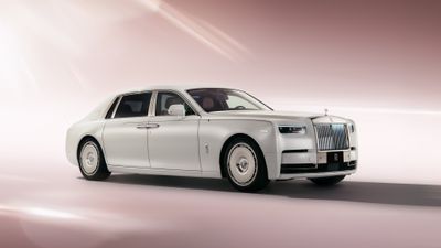 Rolls-Royce Phantom EWB Cherry Blossom 2025 ultra HD 4K wallpaper