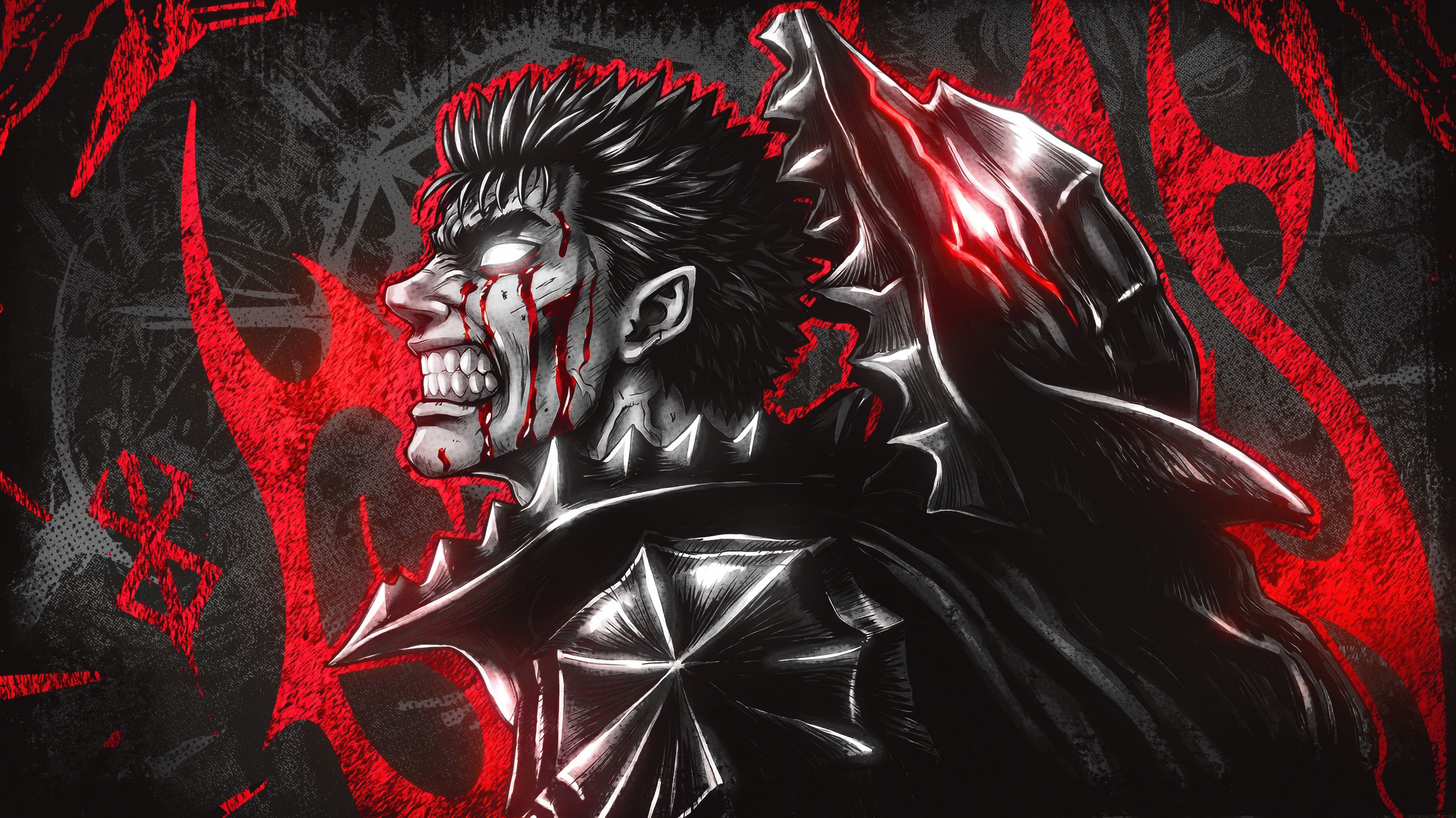 Guts Illustration ultra HD 4K wallpaper