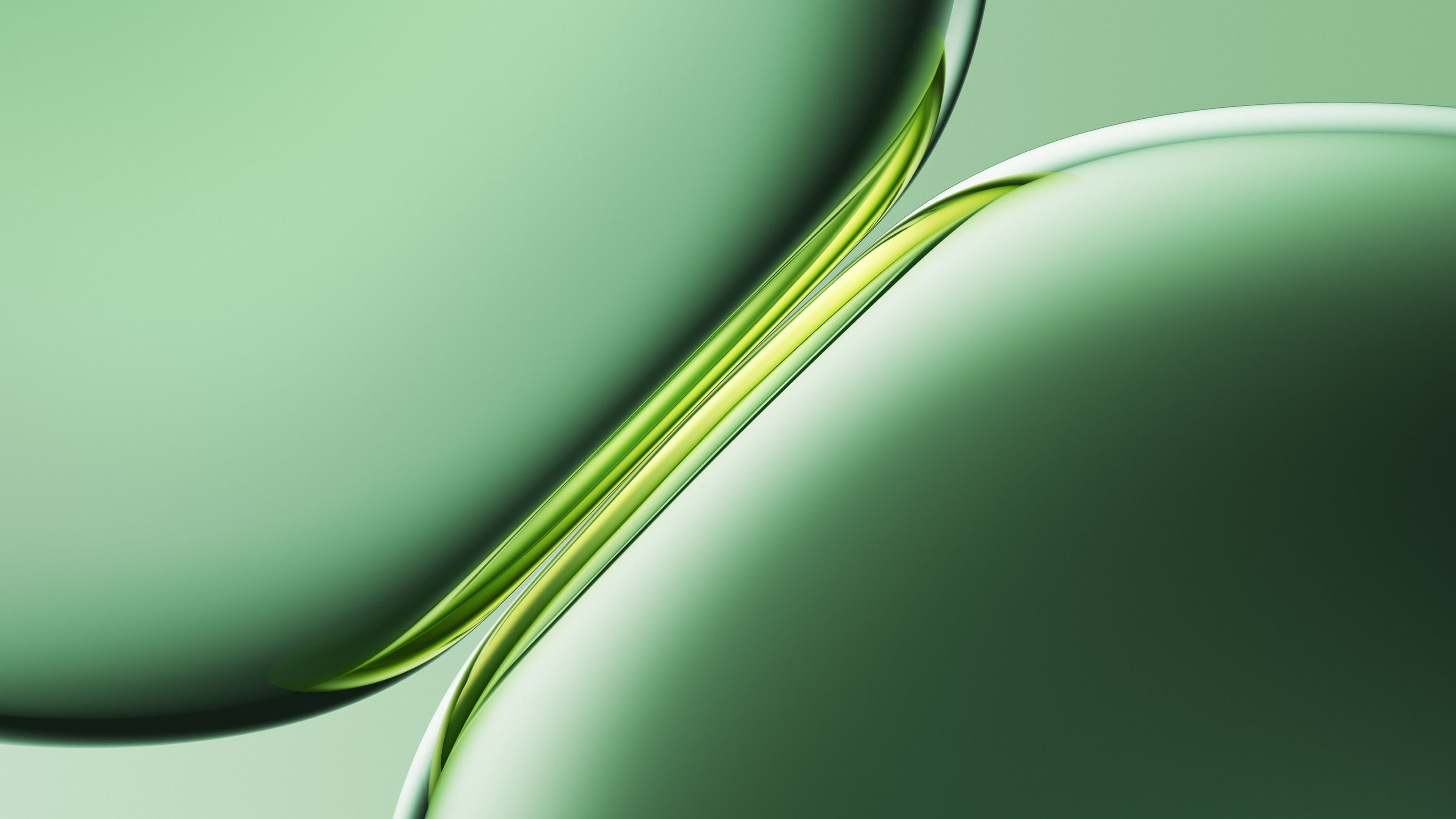 Green abstract 3D Render ultra HD 4K wallpaper
