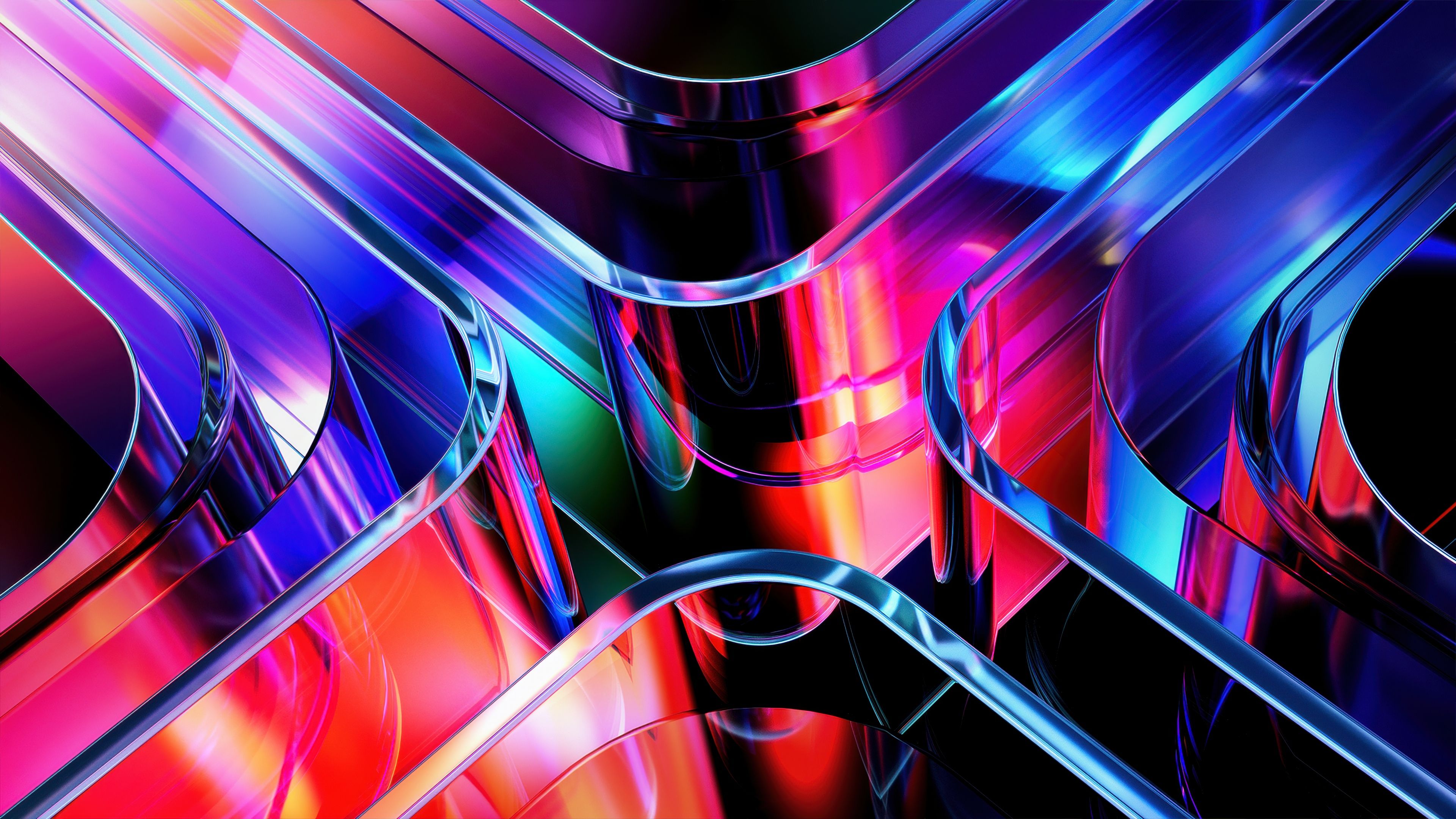 Glassy 3D Render ultra HD 4K wallpaper
