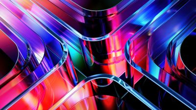 Glassy 3D Render ultra HD 4K wallpaper