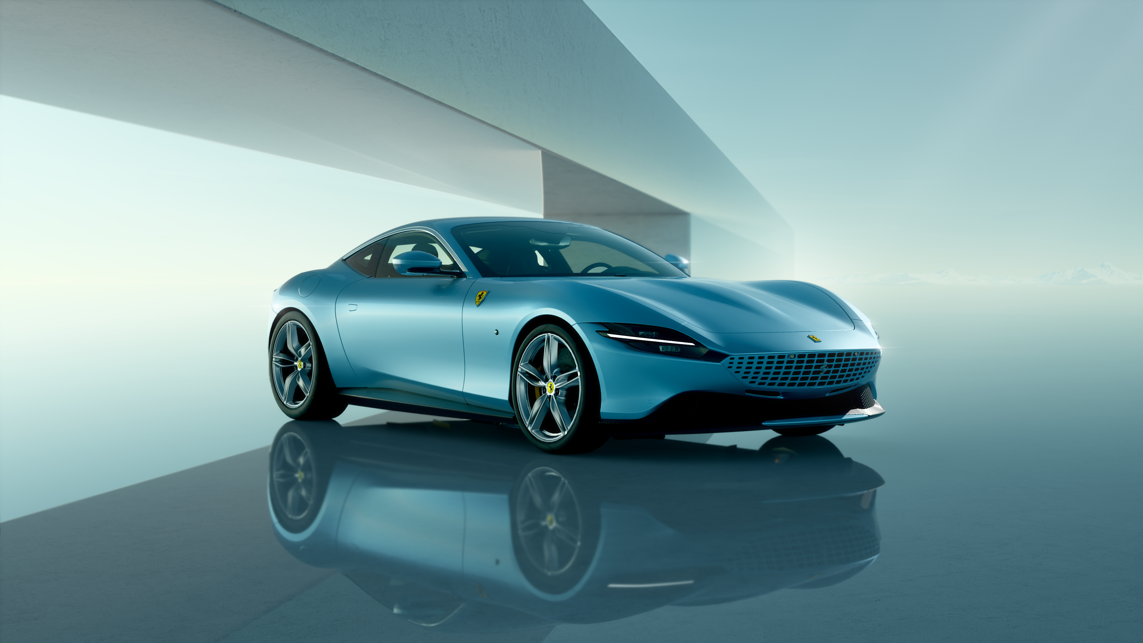 Ferrari Roma CGI ultra HD 4K wallpaper