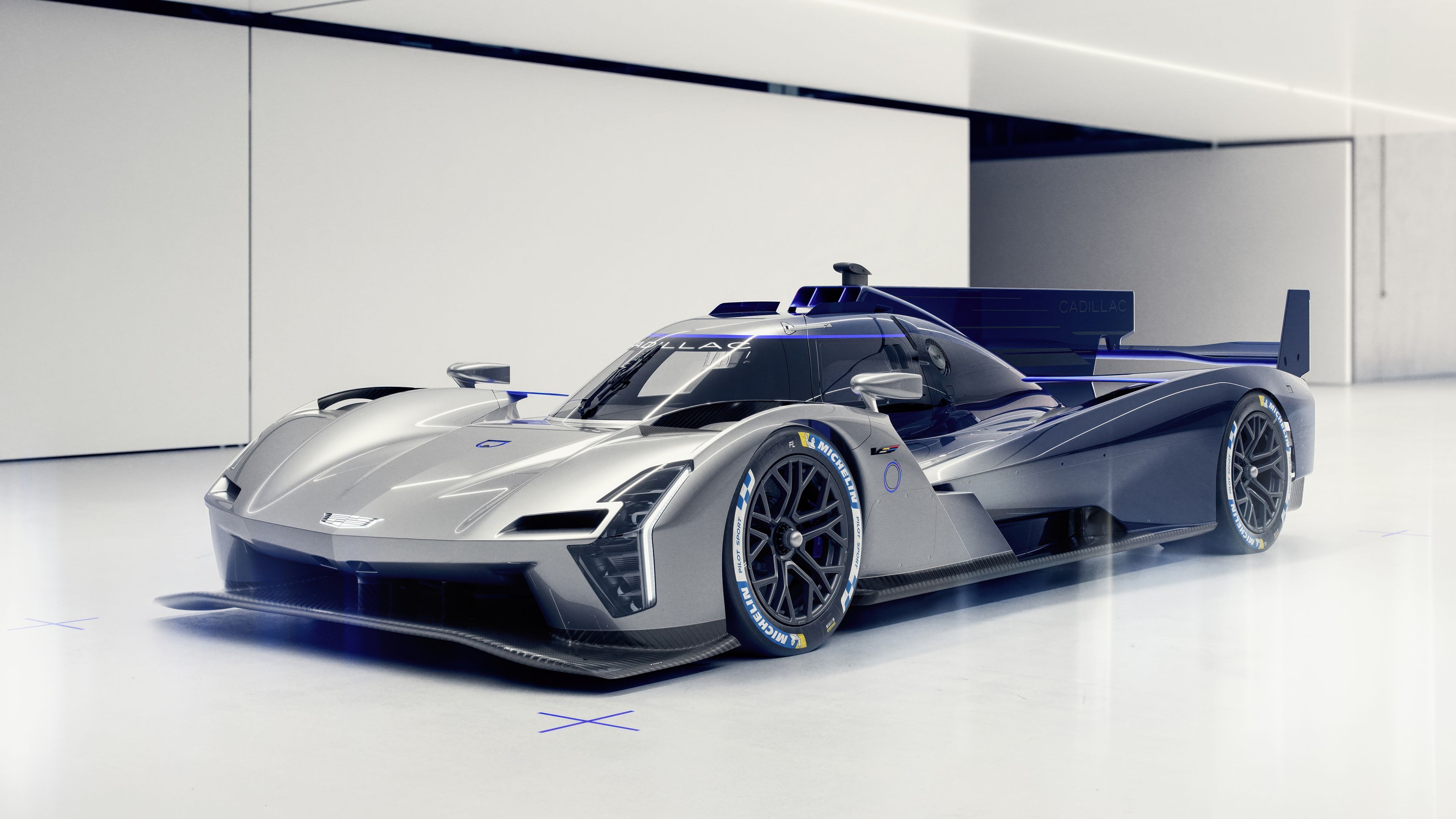4K UHD Cadillac V-ONE concept car wallpaper, futuristic automotive desktop background.