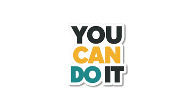 You Can Do It motivational quote on white background 4K wallpaper
