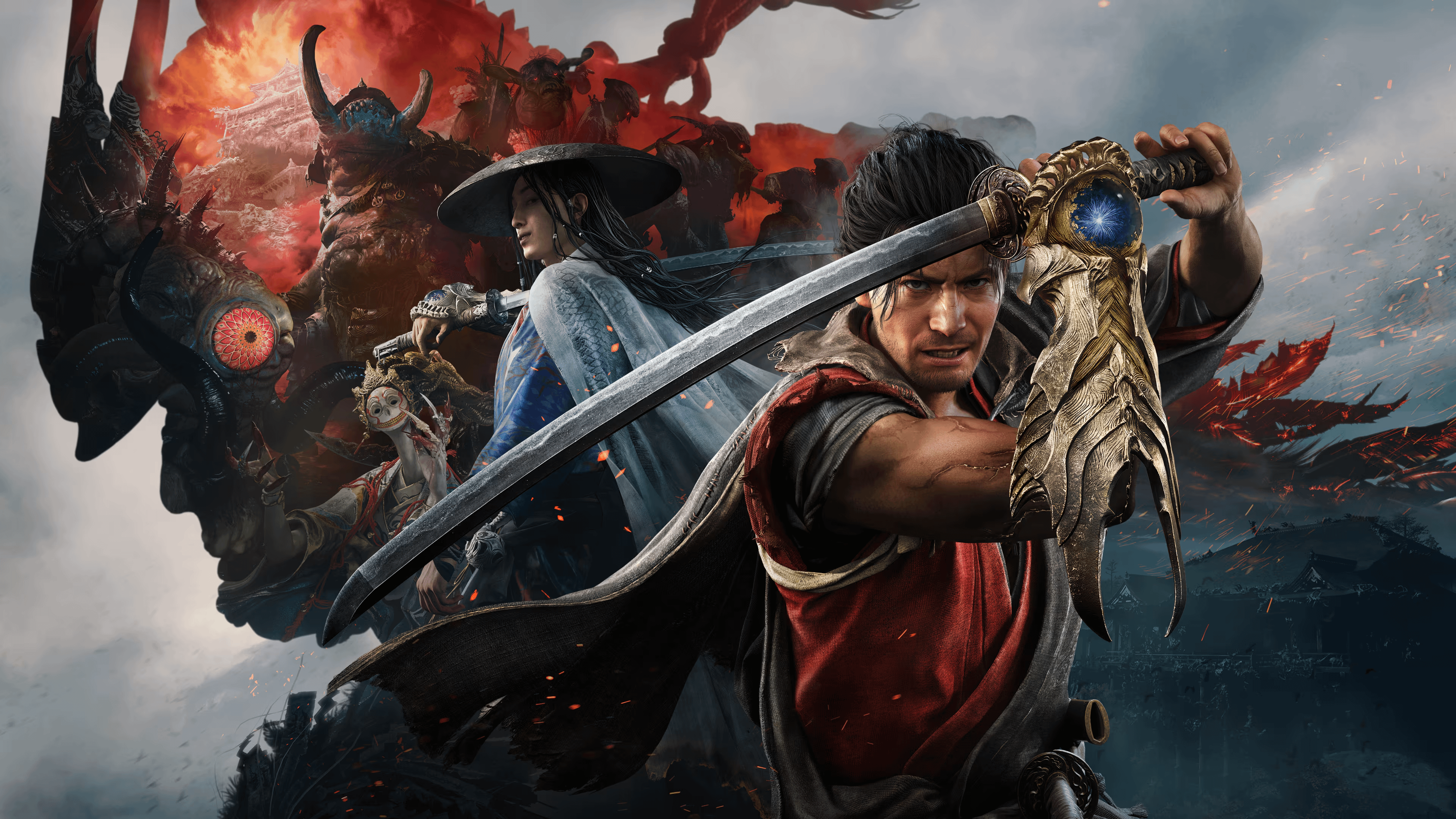 4K UHD Onimusha Way of the Sword game poster wallpaper, action game desktop background.