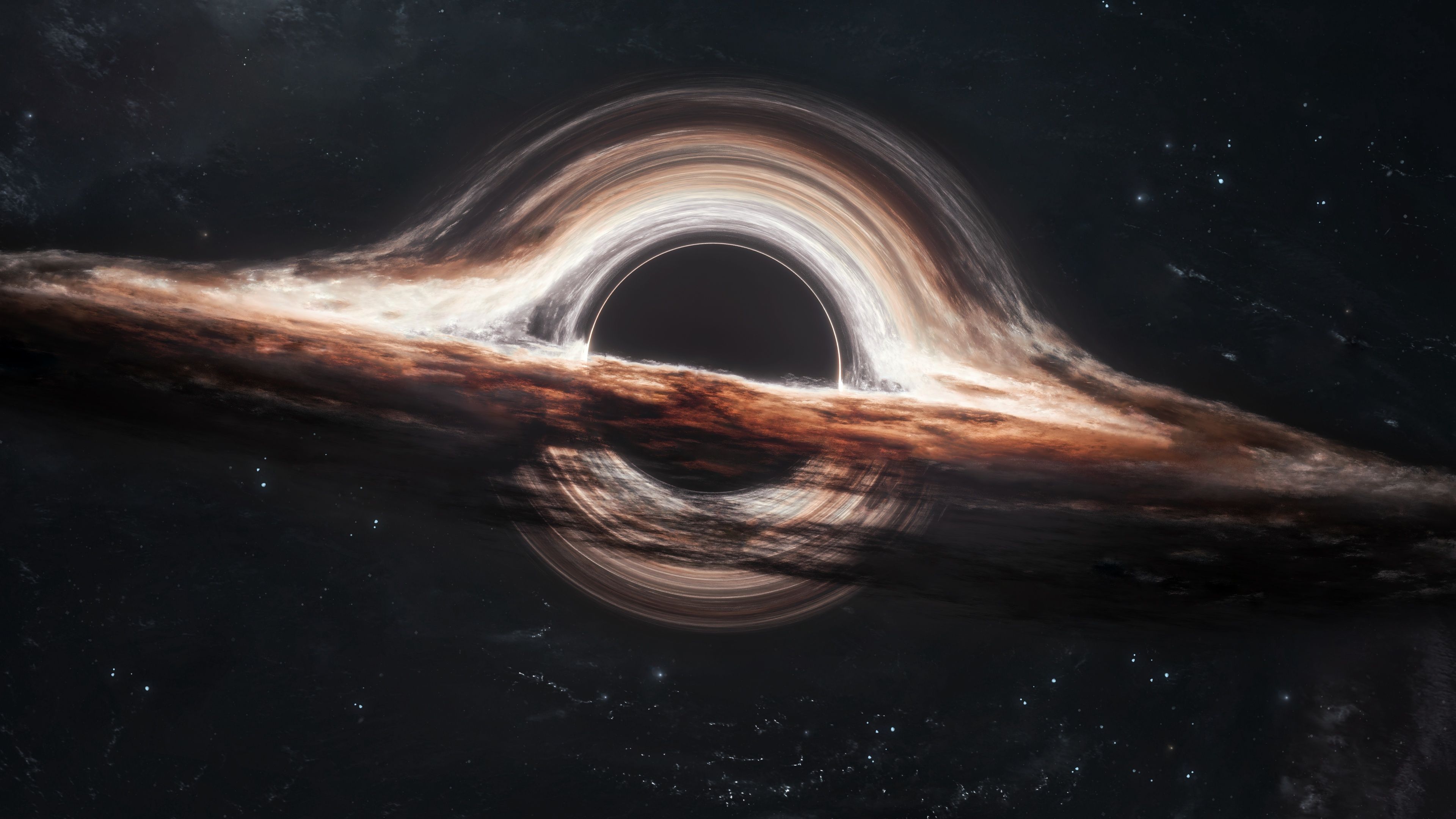 Gargantua black hole Interstellar cosmos space 4K wallpaper