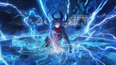 4K UHD Aoko Aozaki witch anime wallpaper, high-resolution desktop background.