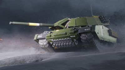 4K UHD World of Tanks Heat military game wallpaper featuring a modern battle tank in a dramatic battlefield scene, high-resolution game art desktop background.