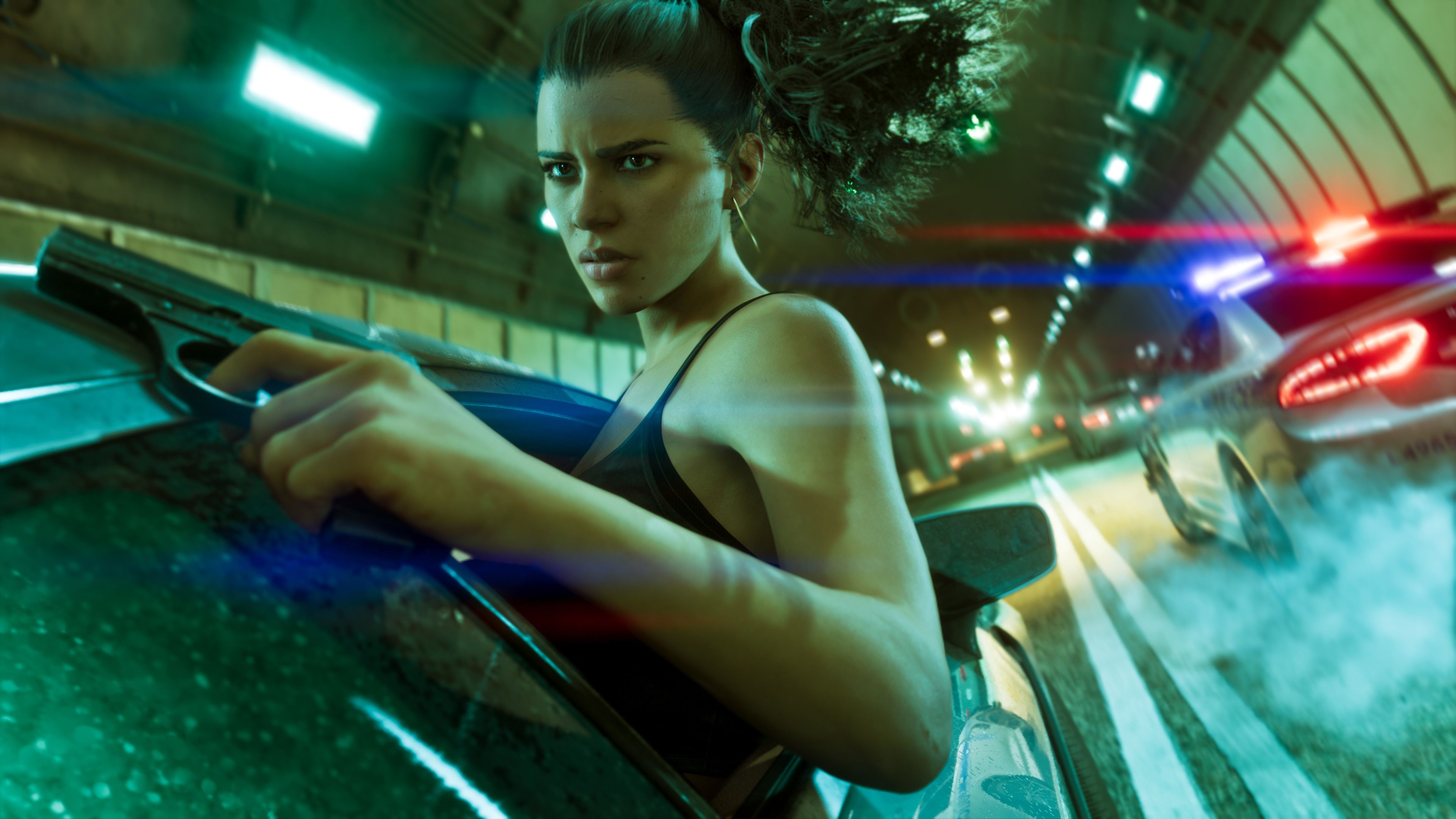 Lucia Caminos Grand Theft Auto VI action character 4K wallpaper