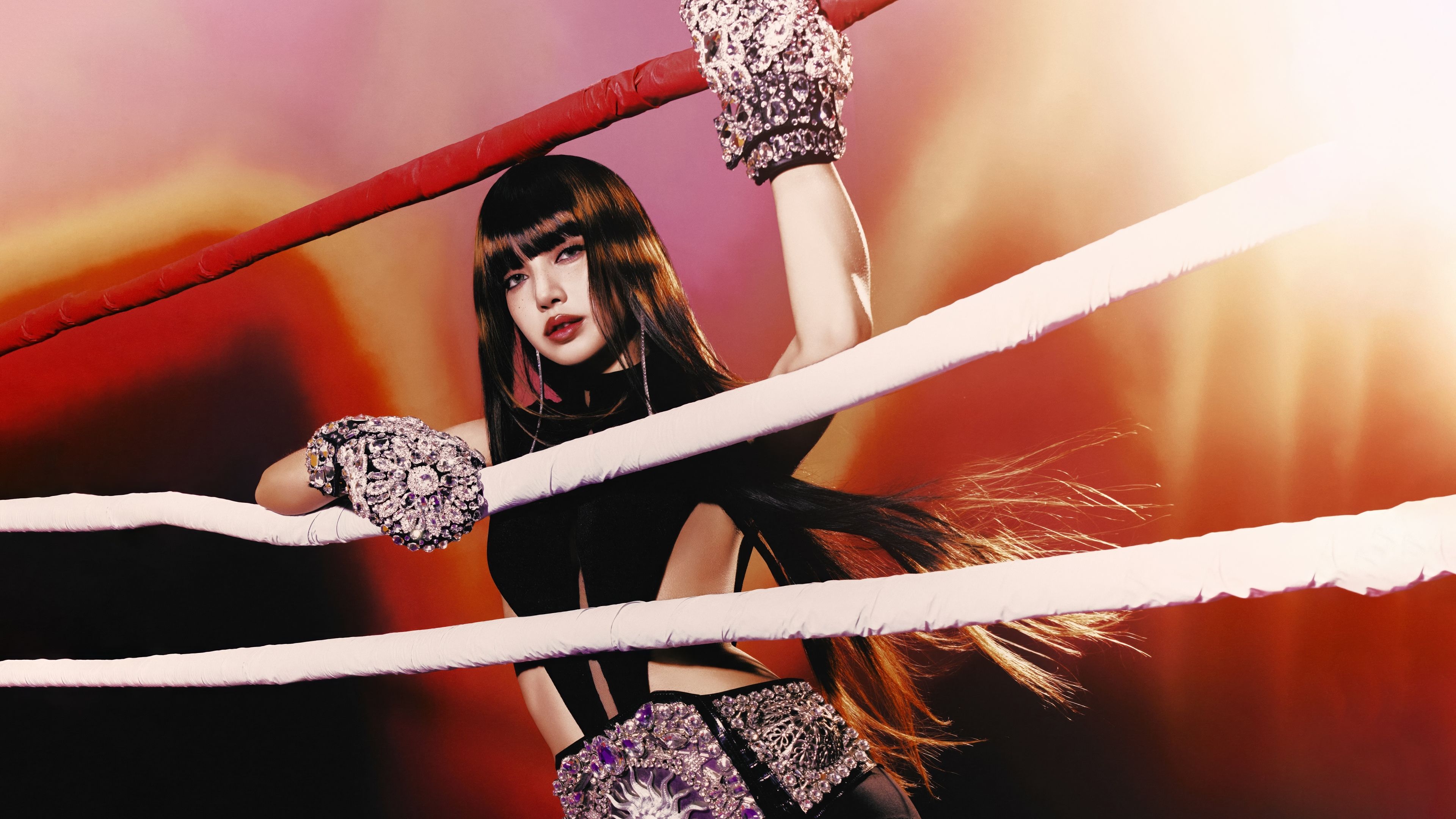 LISA Press Play Blackpink K-pop portrait 4K wallpaper