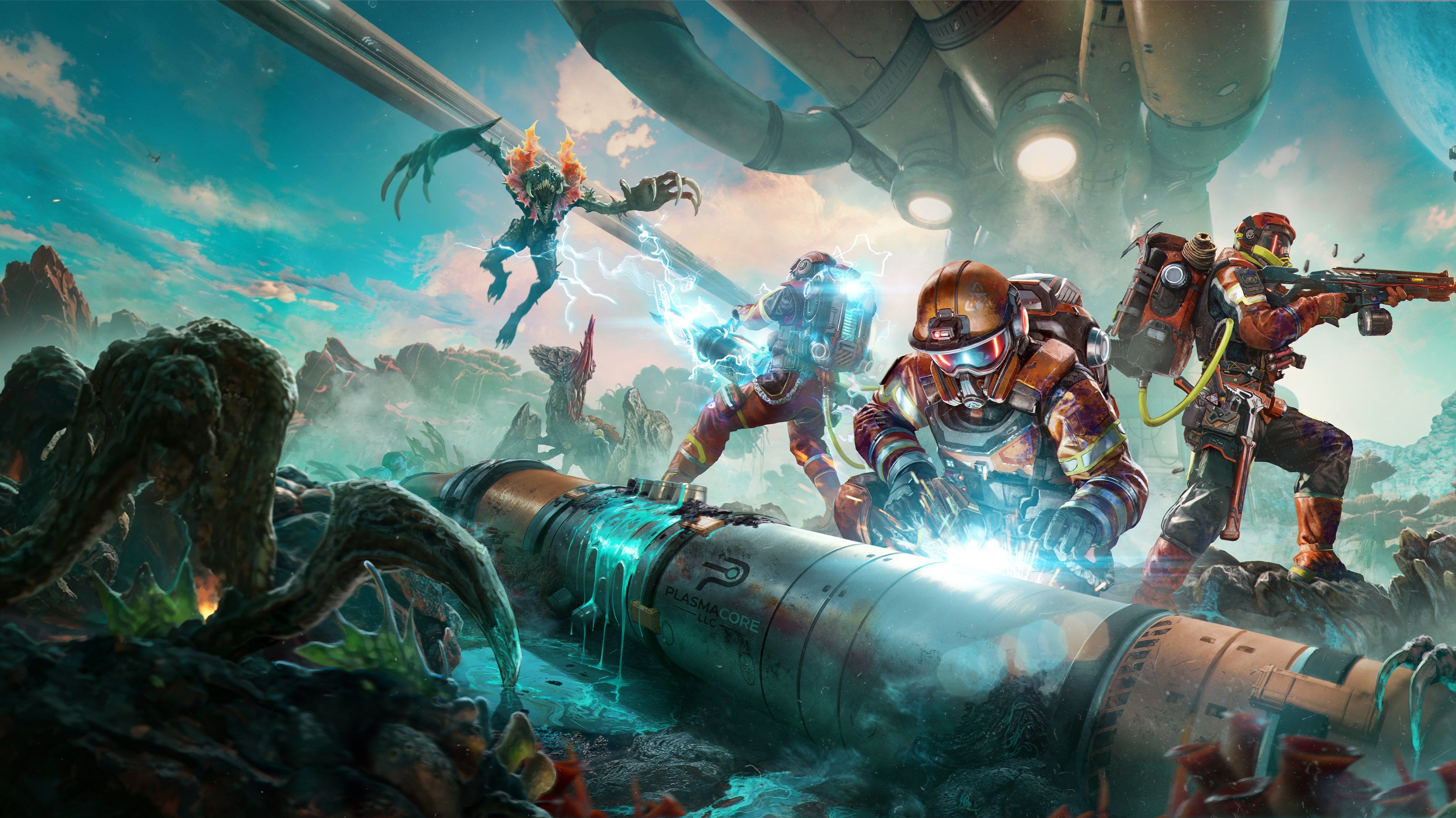 Exterminauts game key art science fiction 4K wallpaper