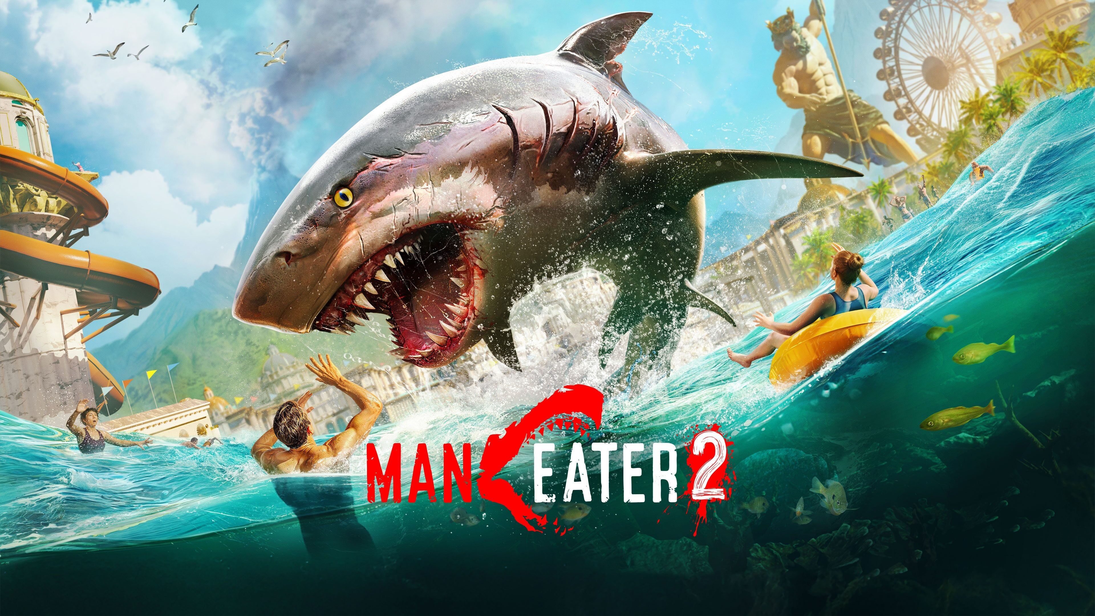 Maneater 2 key art game 4K wallpaper